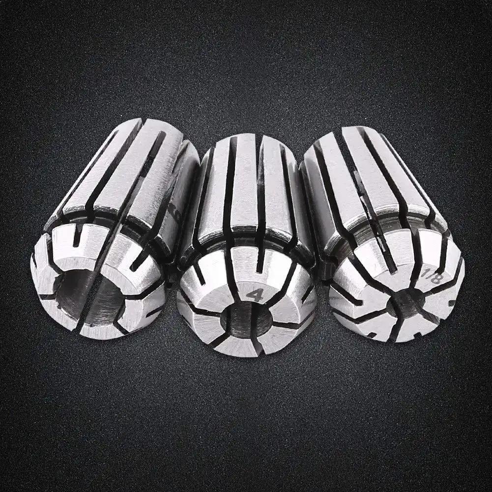 Three Piece CNC Collet Set For Lathe And Milling One Eighth Inch Four Millimeter And Six Millimeter Spring Collets For Engraving And Workholding ER11 Compatible Pro Grade Precision With Ultra Low Runout - Image 8