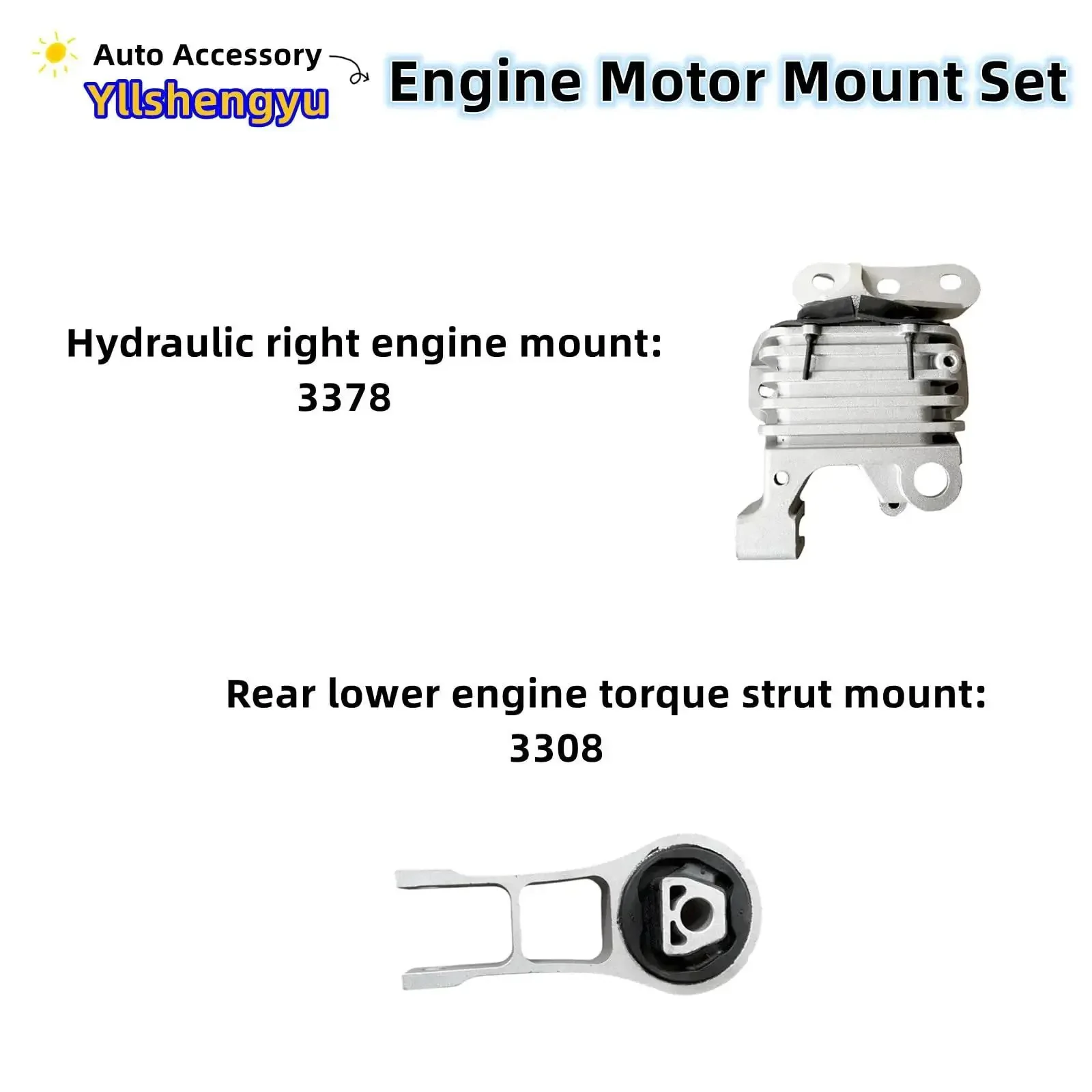 Three Piece Engine And Transmission Mount Kit For Jeep Cherokee 2014 To 2019 And Chrysler 200 2015 To 2017 Replacement For 3378 3380 3308 Steel And Aluminum Chassis Mount Ready To Go - Image 3