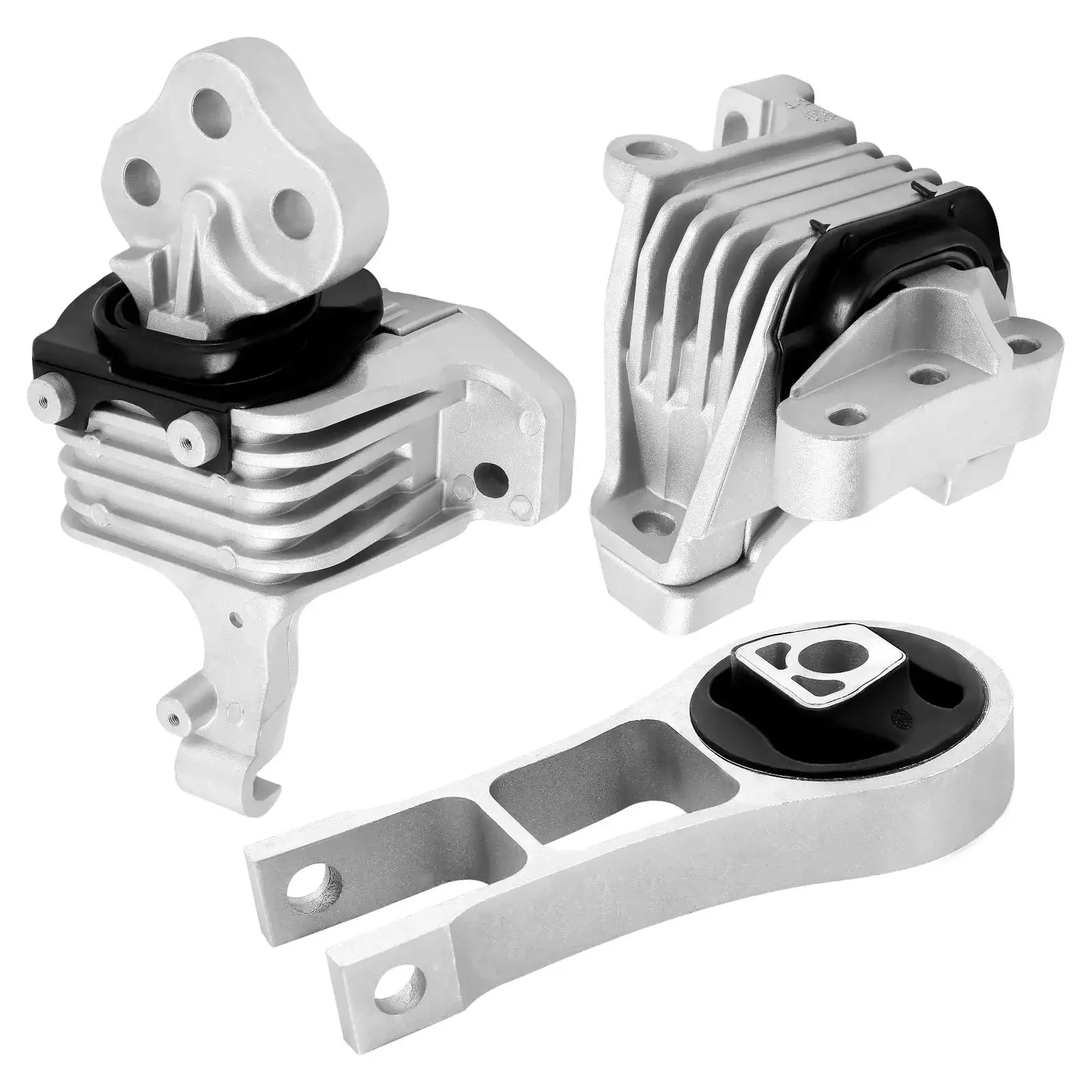 Three Piece Engine And Transmission Mounts Set For 2014 Through 2021 Cherokee And 2015 Through 2019 Chrysler 200 2.4L Replacement OE Numbers 68192831AF 68418876AB 68157441AD Beefed Up Mounts For Smooth Engine And Transmission Support
