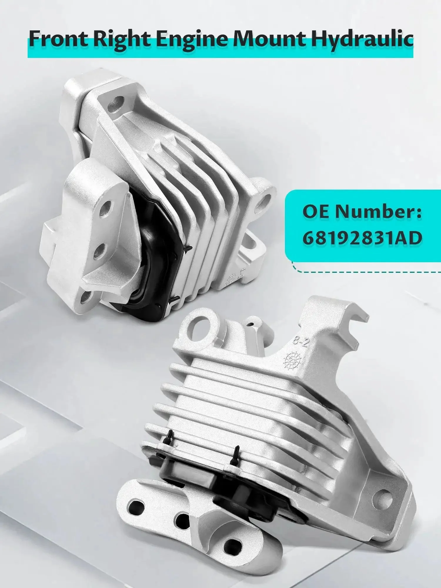 Three Piece Engine And Transmission Mounts Set For 2014 Through 2021 Cherokee And 2015 Through 2019 Chrysler 200 2.4L Replacement OE Numbers 68192831AF 68418876AB 68157441AD Beefed Up Mounts For Smooth Engine And Transmission Support - Image 8