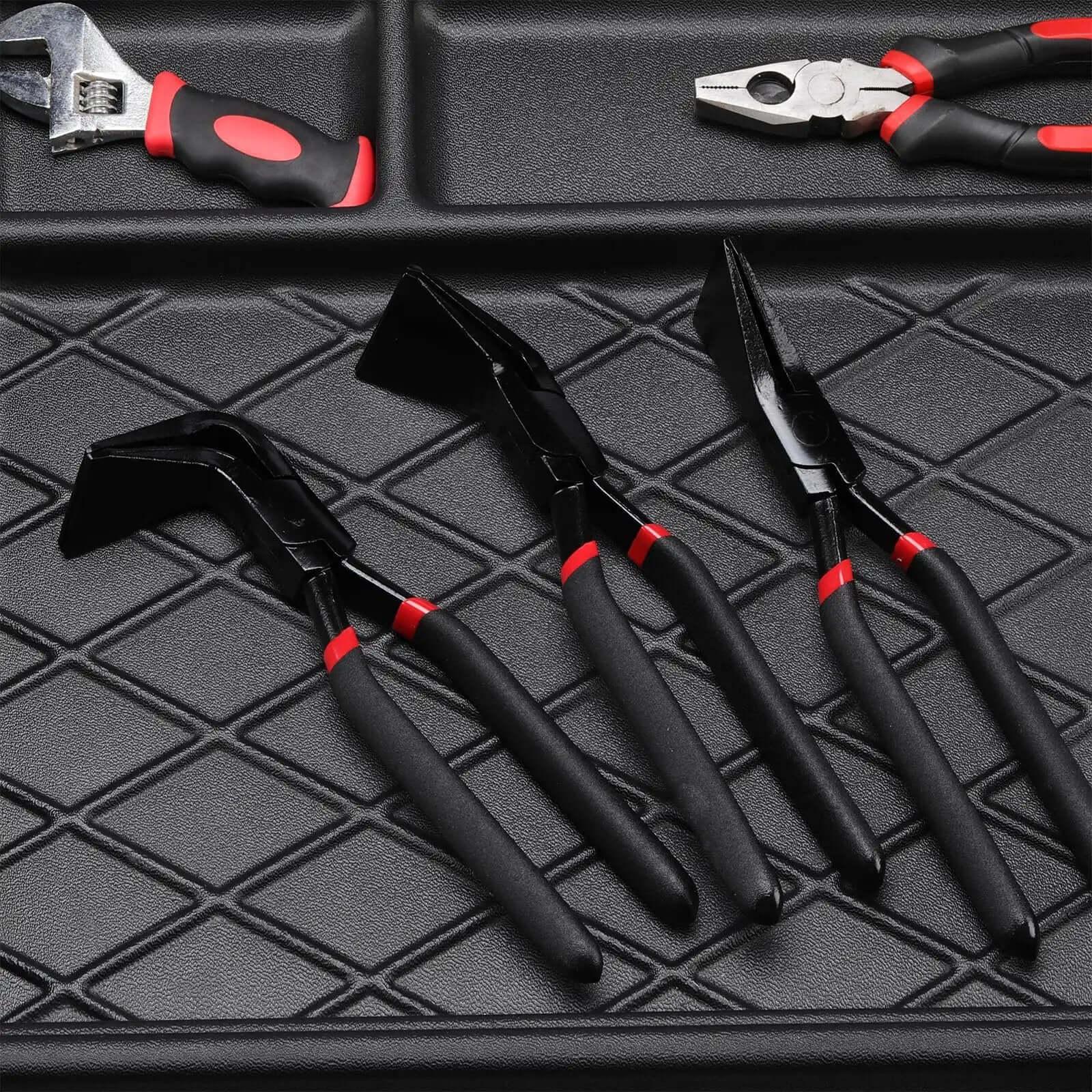 Three Piece Hand Seamer Sheet Metal Tool Set For Straight 45 Degree And 90 Degree Bends, Durable Pliers For Roofers And Plumbers, Sharp Ground Jaws, Easy To Use, Pro Grade Bend Tools - Image 4