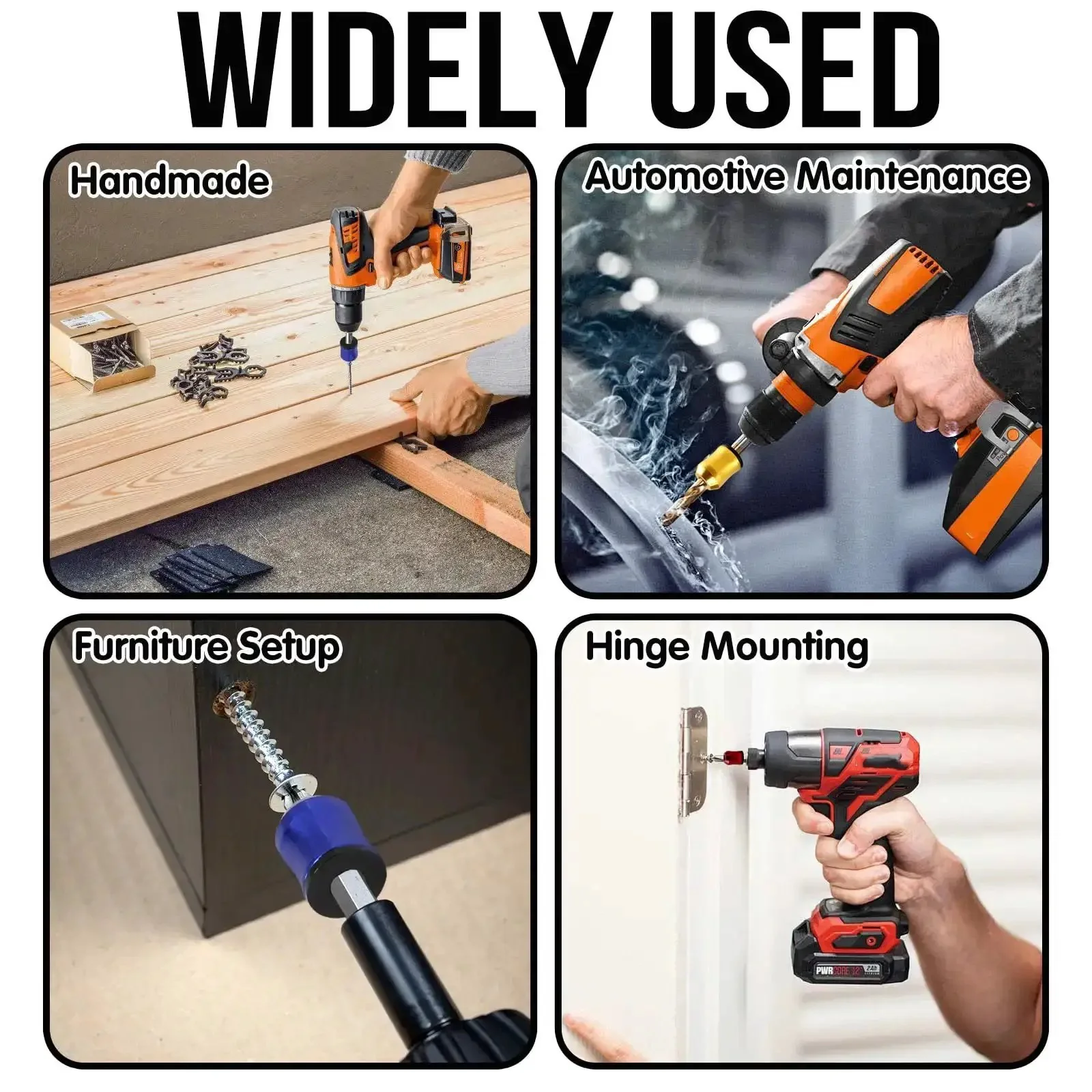 Three Piece Magnetic Screw Ring Set For Drills And Power Tools Super Handy Removable Alloy Screw Holder And Universal Bit Holder For Hex Drivers And Power Bits Ideal For DIY Repairs And Quick Fixes - Image 2