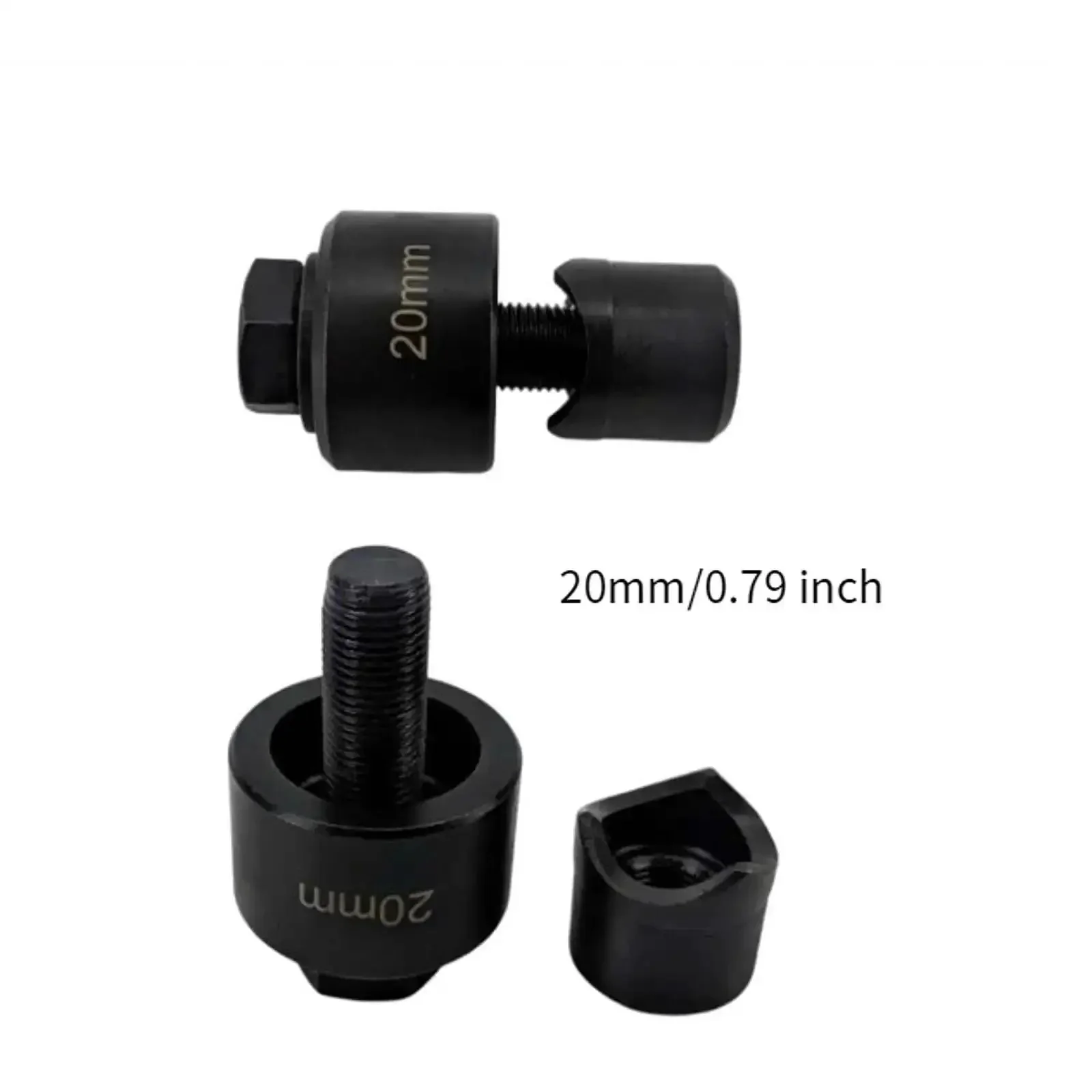 Three Piece Metal Sheet Knockout Box Hole Cutter Conduit Punch Die Set For Clean Precise Holes Heavy Duty Bearing Steel Tool Kit Designed For Electrical HVAC And Metalwork Projects - Image 7