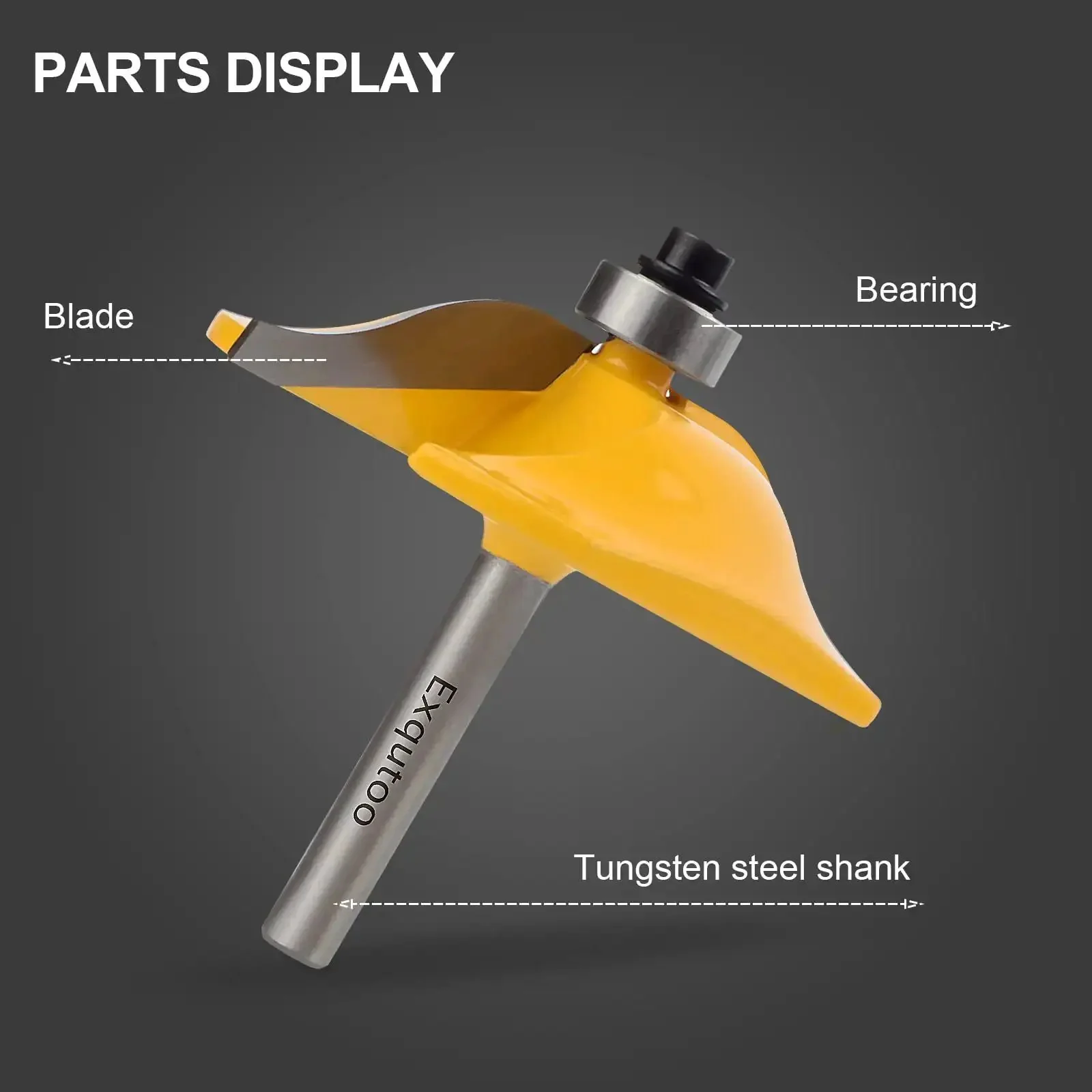 Three Piece One Quarter Inch Shank Router Bit Set For Raised Panel Cabinet Doors And Window Frames Cemented Carbide Woodworking Bits For Slick Pro Grade Cuts Tenon Joint Cutter Diameter One And Five Eighths Inches - Image 4