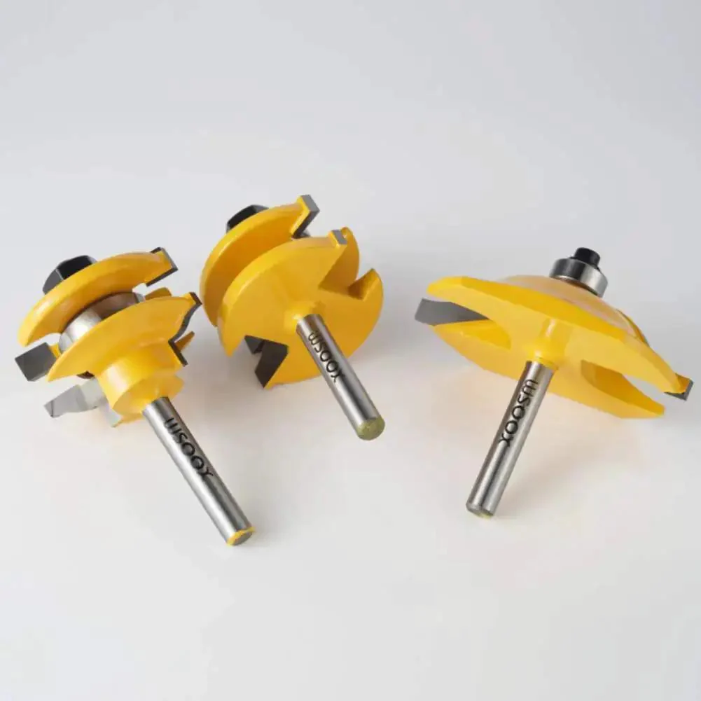 Three Piece Raised Panel Cabinet Door Router Bit Set With Ogee Rail And Stile For Woodworking, Pro Grade Carbide Cutters, One Quarter Inch Shank, Great For DIY Cabinets And Custom Doors Perfect For Cabinet Makers And Hobbyists Seeking Durable Tools And - Image 2
