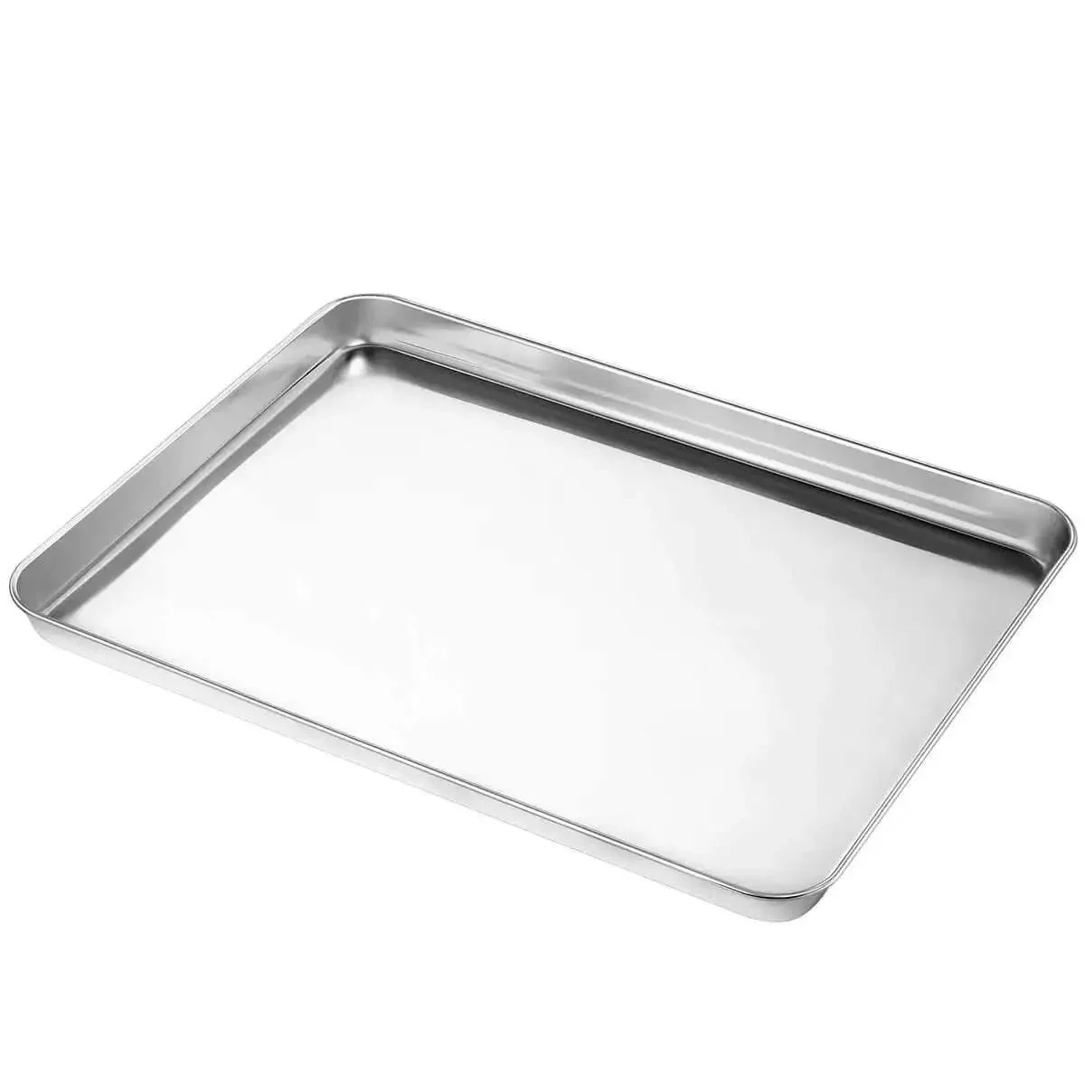 Three Piece Stainless Steel Baking Sheet Set Built Tough For Real Home Chefs Non Toxic And Easy Clean Heavy Duty Cookie Sheets In 9, 12, And 16 Inches Fits Most Ovens And Toaster Ovens For Everyday Baking And Roasting - Image 5