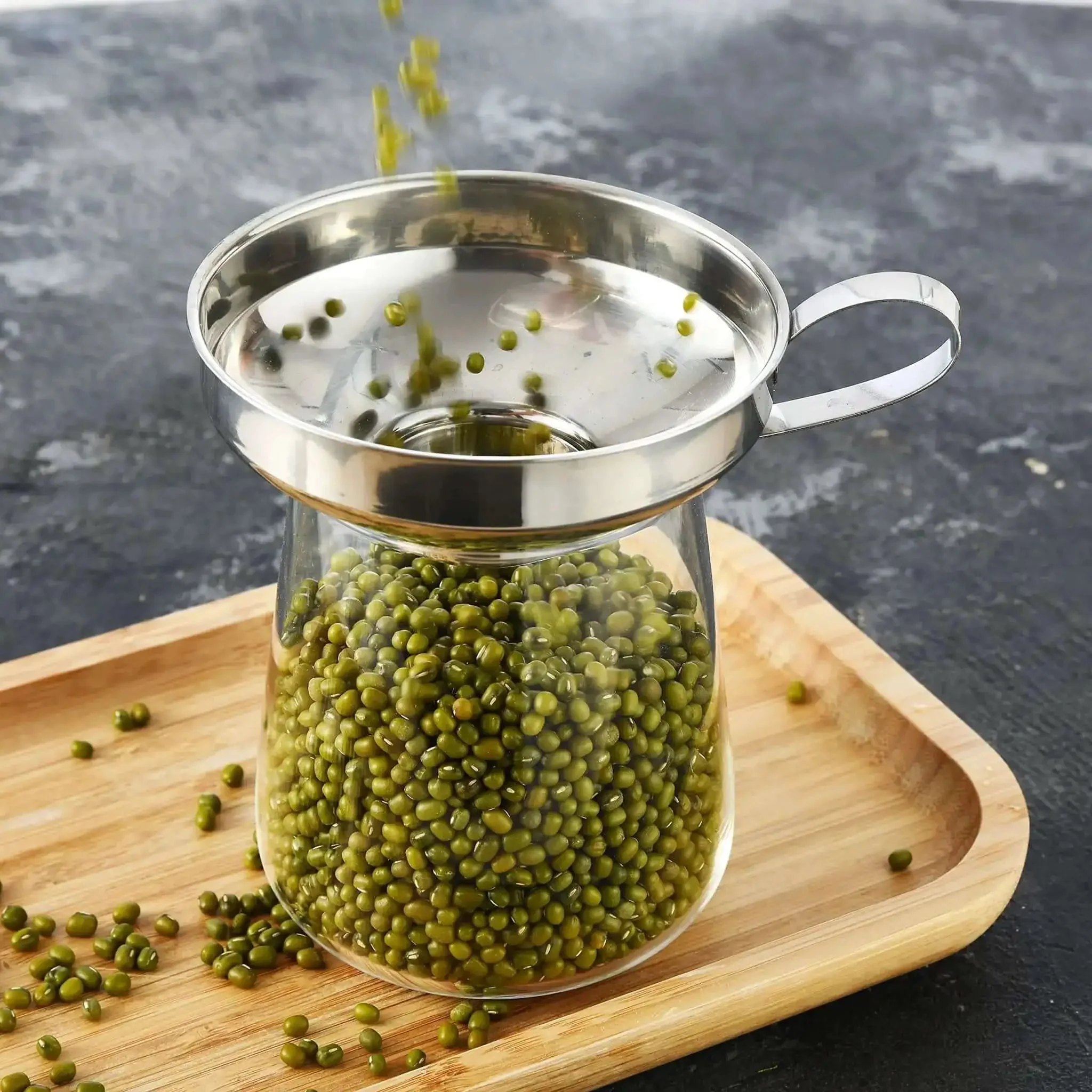 Three Piece Wide Mouth And Regular Mouth Canning Funnel Set With Strainer Stainless Steel For Mason Jars Ideal For Jam Spreads Spices Sugar Flour And Grains In Kitchen Canning Kit Large And Small Funnels - Image 2