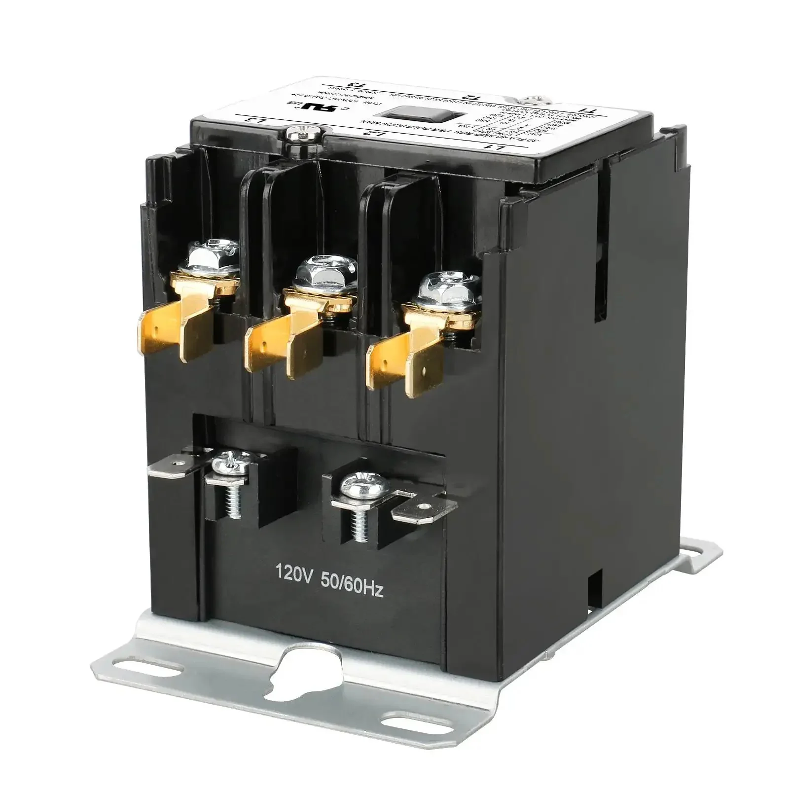 Three Pole 120V AC Contactor Built For HVAC Systems, 30 Amp Heavy Duty Condenser And Compressor Switch, 3P 30A Load, 40A RES, 180A LRA, UL Recognized Replacement For Commercial And Residential Air Conditioners - Image 6