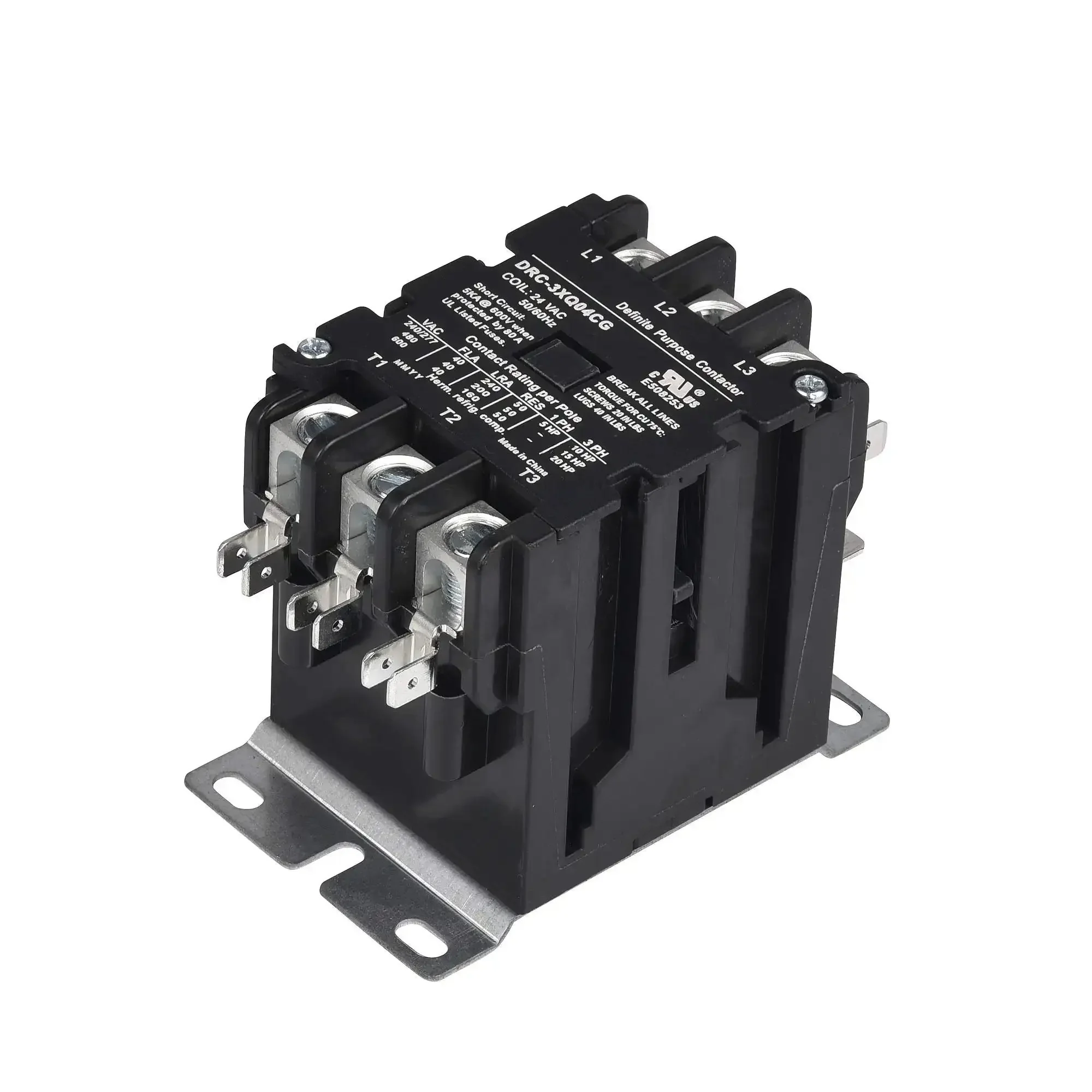 Three Pole 40 Amp 240V HVAC Contactor With UL Recognized A2L Compliance Siemens 42CF35AG Equivalent DP Contactor Durable Silver Cadmium Oxide Contacts OEM Replacement For Reliable Electrical Switching In HVAC Systems - Image 7