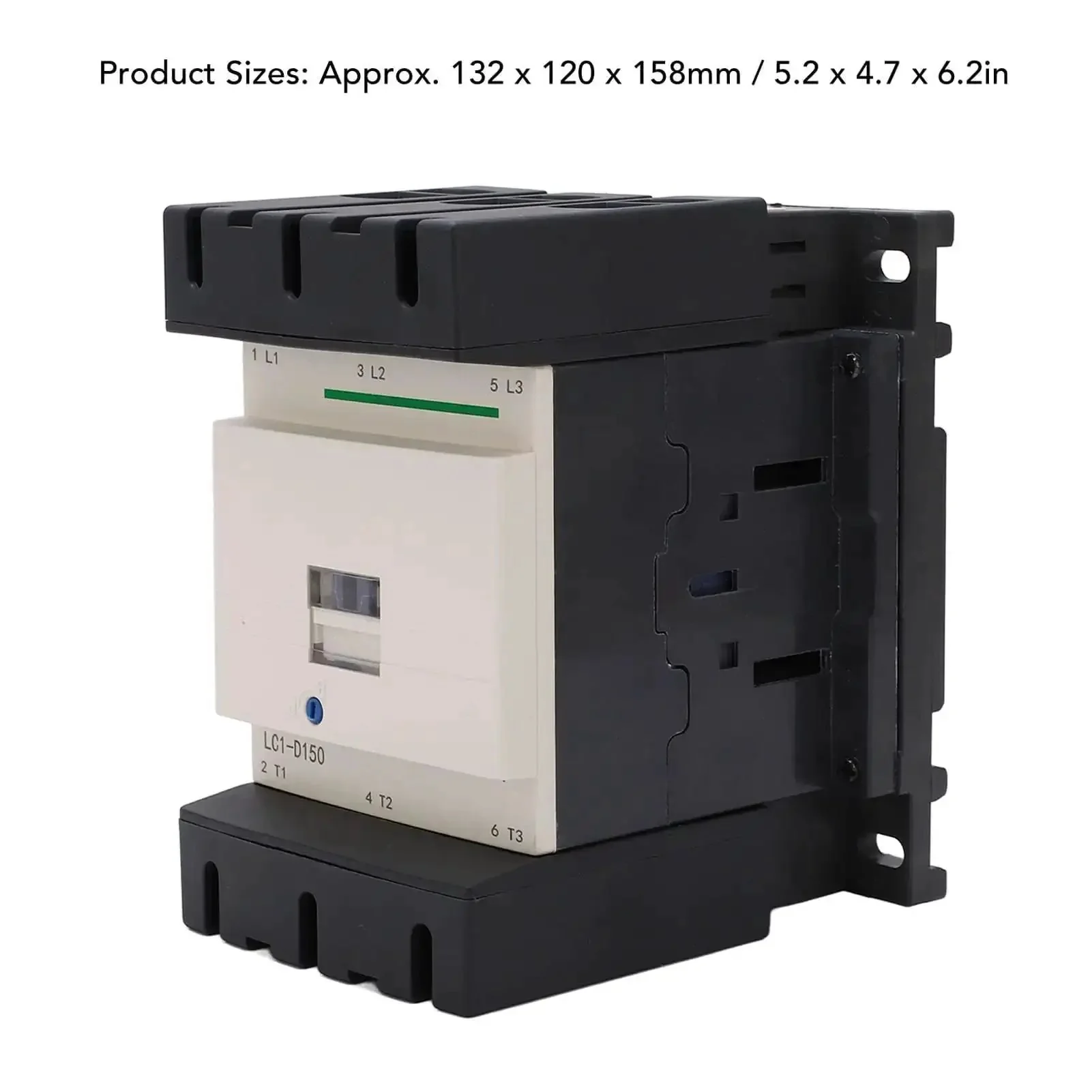 Three Pole AC Contactor 150 Amp With All The Right Accessories For Quick Circuit Connection And Safe Disconnection 110V Heavy Duty Controller 5.2 By 4.7 By 6.2 Inches - Image 5