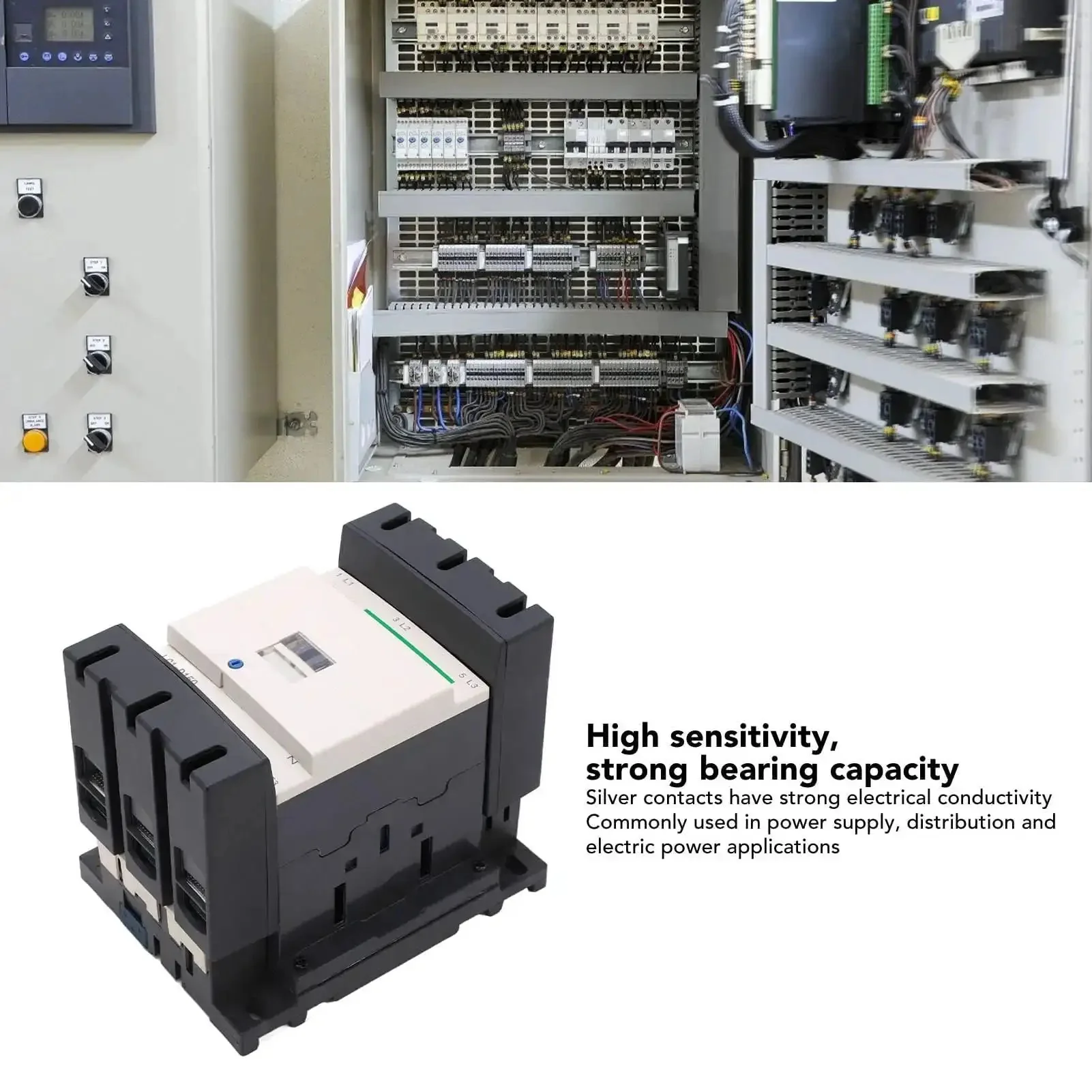 Three Pole AC Contactor 150 Amp With All The Right Accessories For Quick Circuit Connection And Safe Disconnection 110V Heavy Duty Controller 5.2 By 4.7 By 6.2 Inches - Image 9