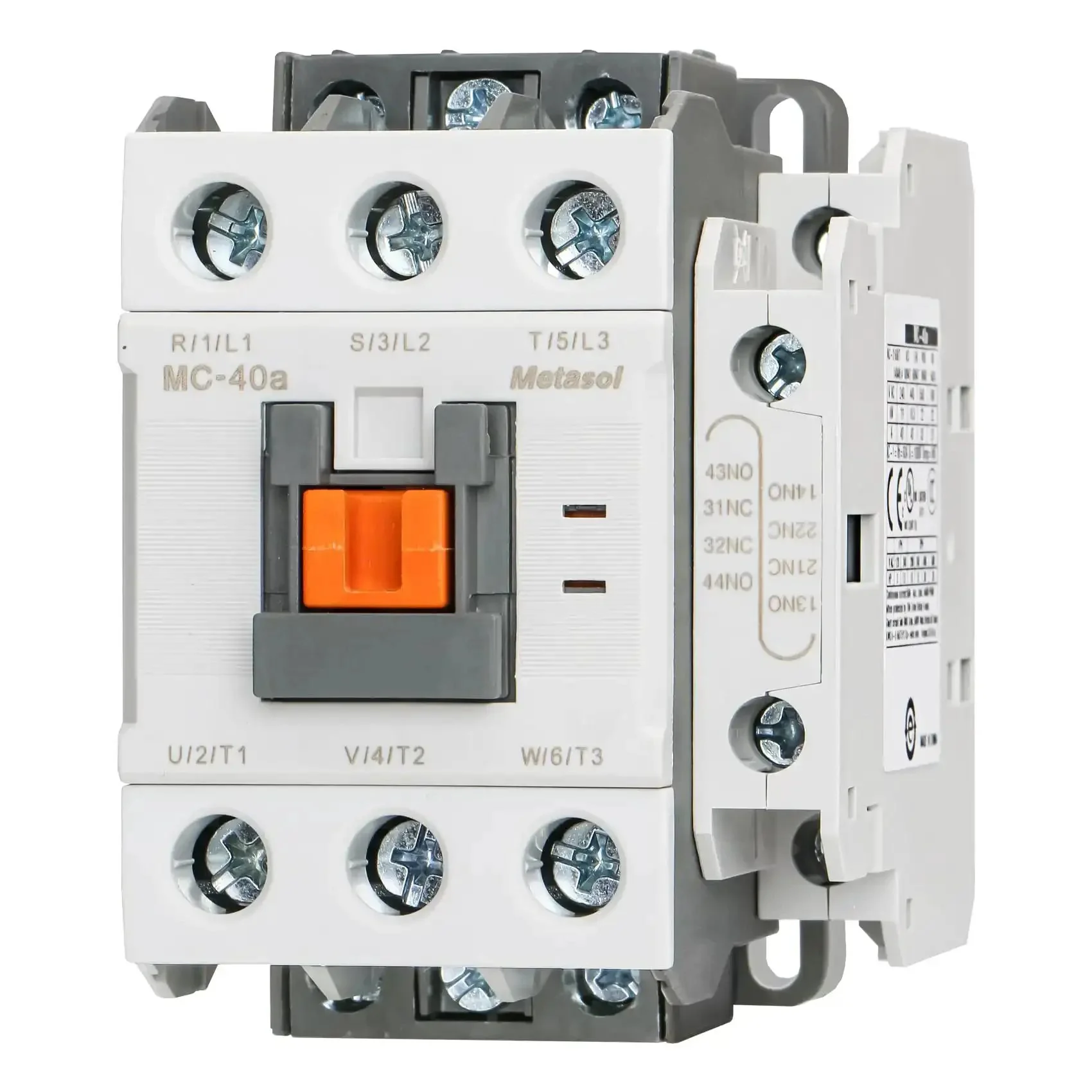 Three Pole Magnetic Contactor 60A 110V AC Coil With 2NO2NC Auxiliary Contacts DIN Rail Mount UL Listed For Motor Load AC 3 40A And Resistive Load AC 1 60A Heavy Duty Panel Ready Control