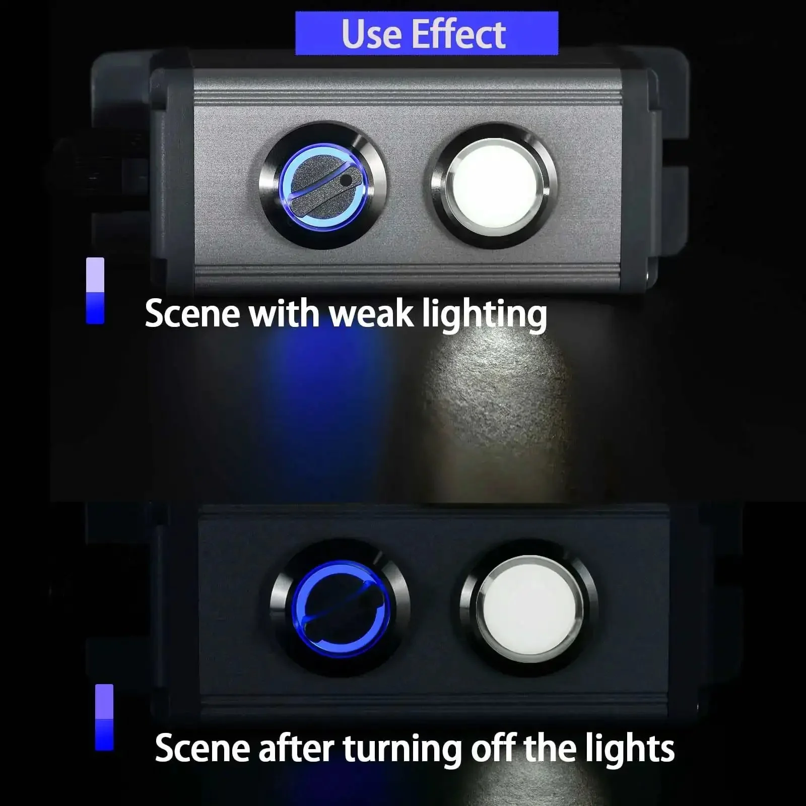 Three Position 19mm Rotary Switch With Blue LED Indicator For 12V 24V DC Or AC, Latching DPDT 2NO 2NC 8Pin On Off On, UL Certified, Built Tough Stainless Steel 304 Housing, IP40 IK10 Protection, The Go To Panel Control Switch - Image 2