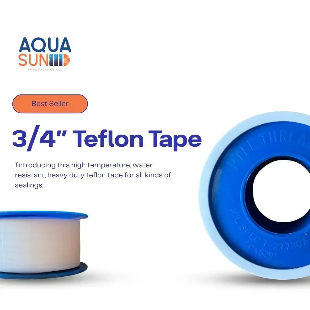 Three Quarter Inch PTFE Teflon Tape Pro Grade 520 Inches Long For Plumbers And Pipe Fittings, Leak Proof Thread Seal Tape For Air And Water Lines, Nonstick And Easy To Apply For DIY Projects - Image 6