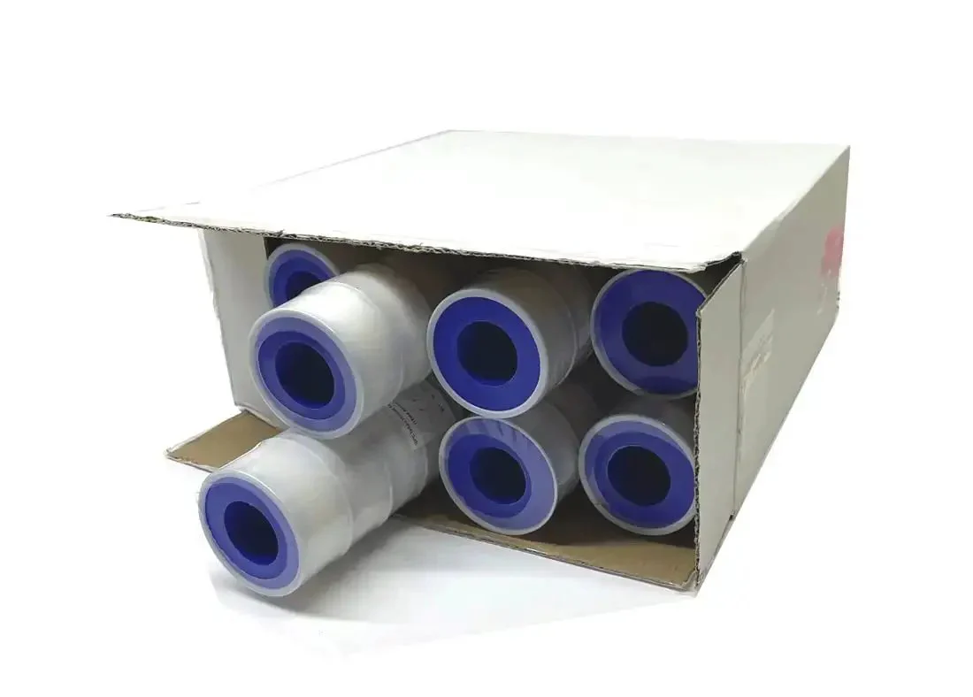 Three Quarter Inch Wide PTFE Thread Seal Tape For Plumbing 100 Pack In Ten Rolls No Mess Pipe Dope Free Leak Proof Water Tight Seal For Water Systems