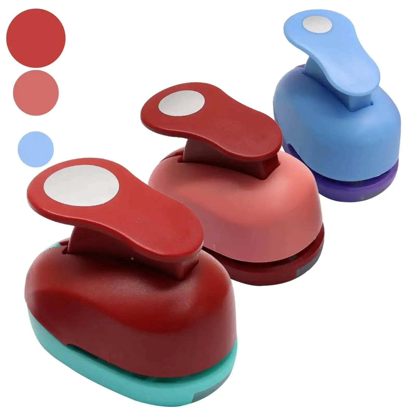 Three Size Circle Hole Punch Set For Scrapbooking And Card Making Includes One Inch, Five Eighths Inch, And Five Sixteenths Inch Punches, Spring Action Design For Easy Use, Handy Craft Tool For Journals, Photo Albums, Cards, And Office Projects - Image 3
