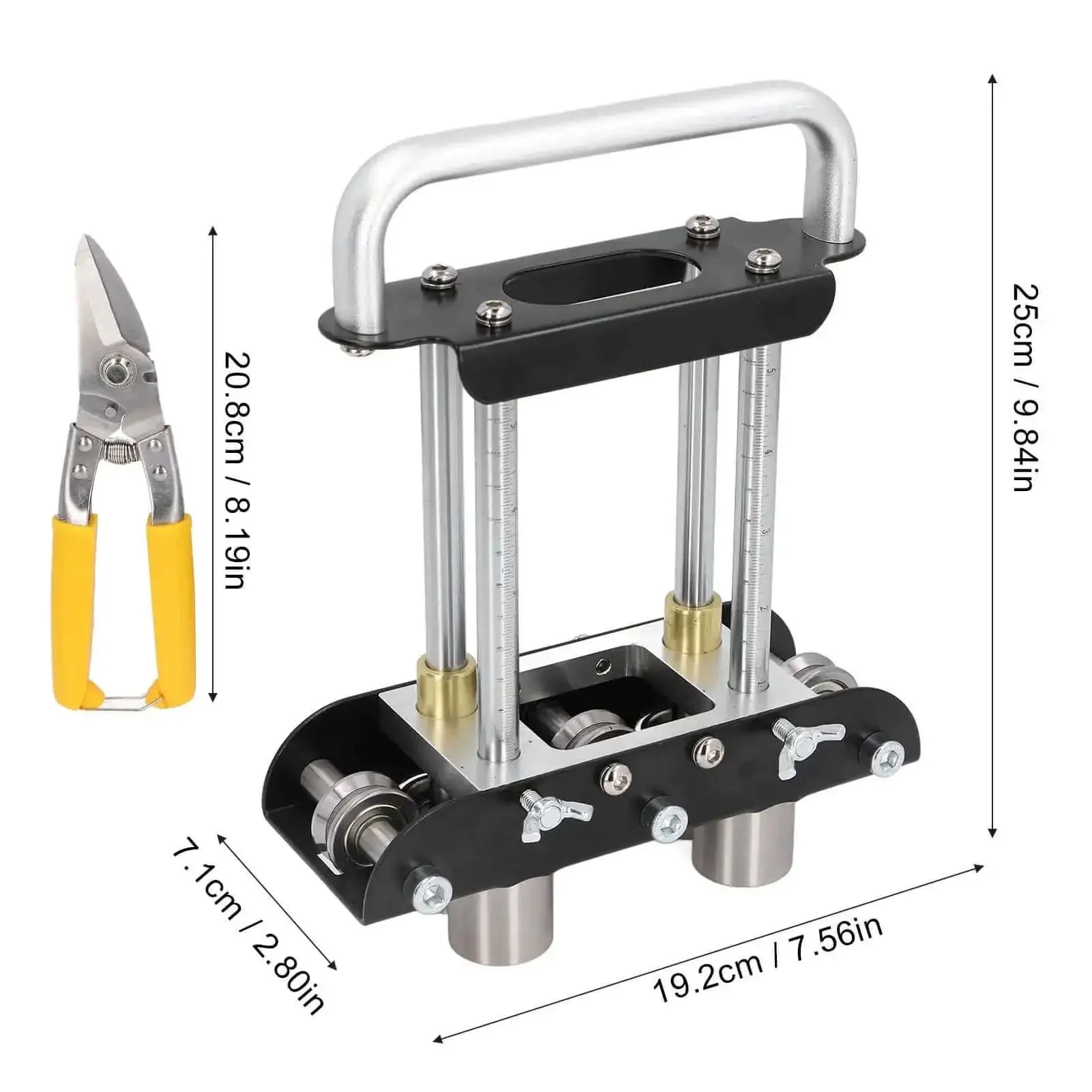 Three Station Aluminum Sheet Roller Bending Machine For Metal Roofing Pro Grade Tool With 0.3 To 1.0mm Thickness And 13 To 130mm Width For 0 To 90 Degree Bends For Pros And DIYers On Copper Steel And Aluminum - Image 7