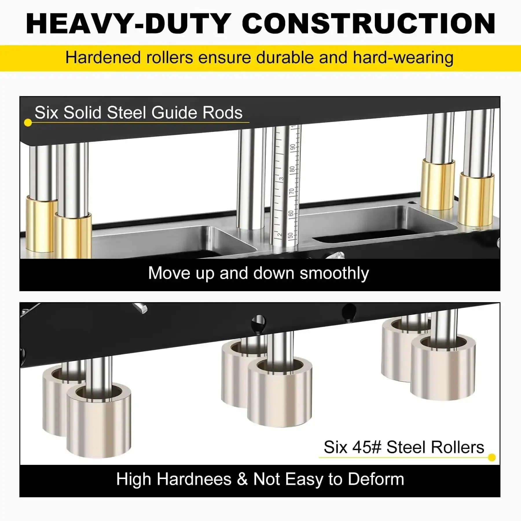 Three Station Edge Roller Bender For Sheet Metal, 0 To 90 Degree Bends, 3 Station Design, Pro Grade Build, Works With Steel Gauge 29 To 22, Makes Elbows From 5/8 Inch To 4 Inches, 16 To 102 Mm - Image 3