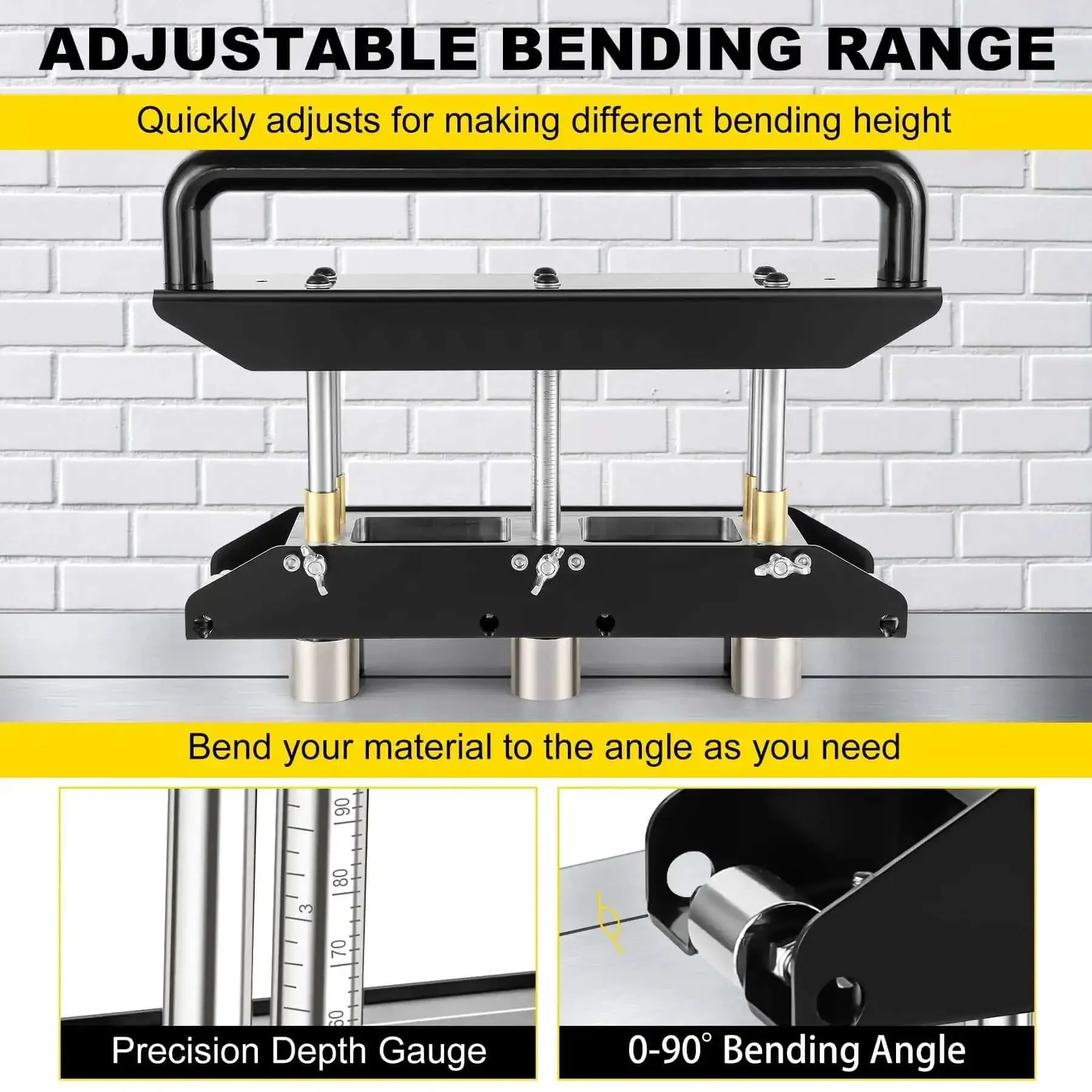 Three Station Edge Roller Bender For Sheet Metal, 0 To 90 Degree Bends, 3 Station Design, Pro Grade Build, Works With Steel Gauge 29 To 22, Makes Elbows From 5/8 Inch To 4 Inches, 16 To 102 Mm - Image 7