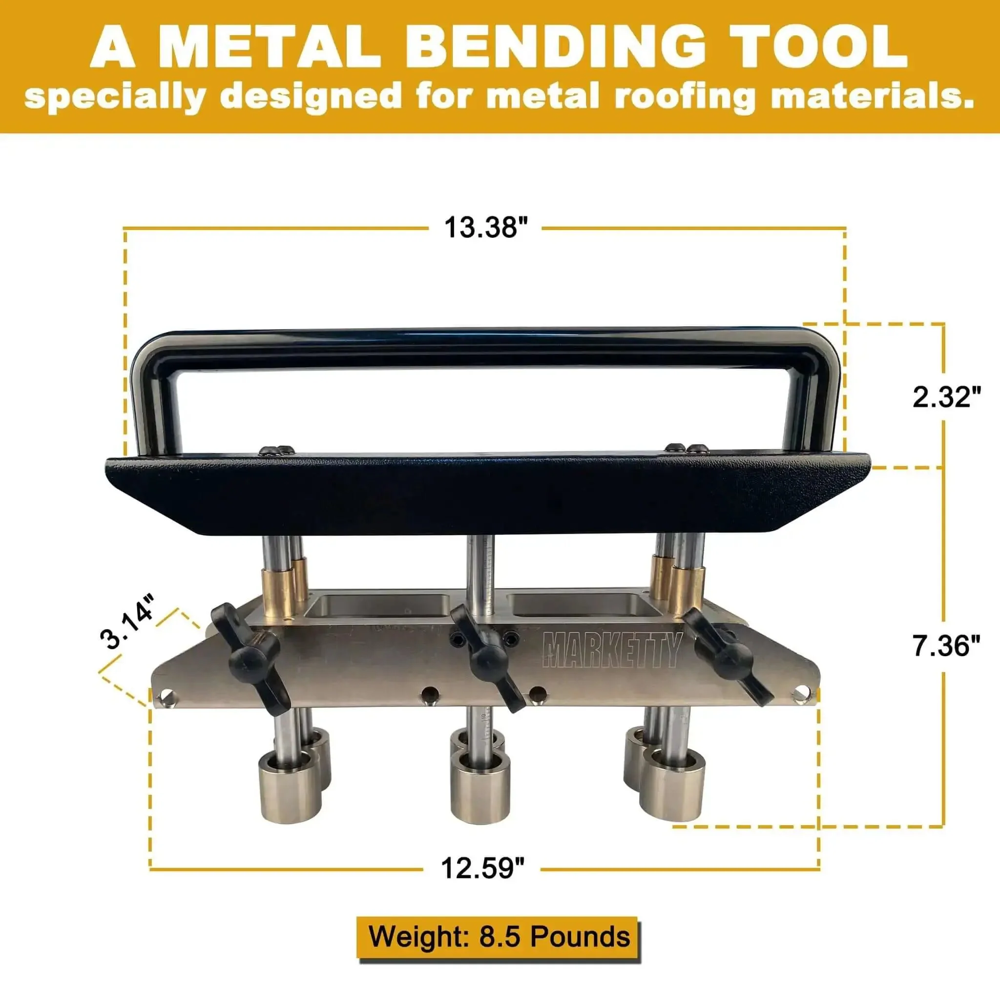 Three Station Edge Roller Bender For Sheet Metal Bead Roller And Brake Heavy Duty Large Radius 0 To 90 Degree Bends Adjustable For 5/8 To 4 Inches (16 To 102 Mm) In 29 To 22 Gauge Steel - Image 4
