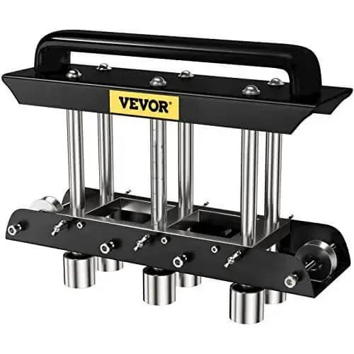 Three Station Edge Roller Bender for Sheet Metal Fabrication, 0-90 Degree Bends, Adjustable 0.63-5.7 in Heights, 16-145 mm Bends in 30-19 Gauge Steel, Heavy Duty All Metal Build, Black and Silver Finish, Uniform Bend Ends - Image 3
