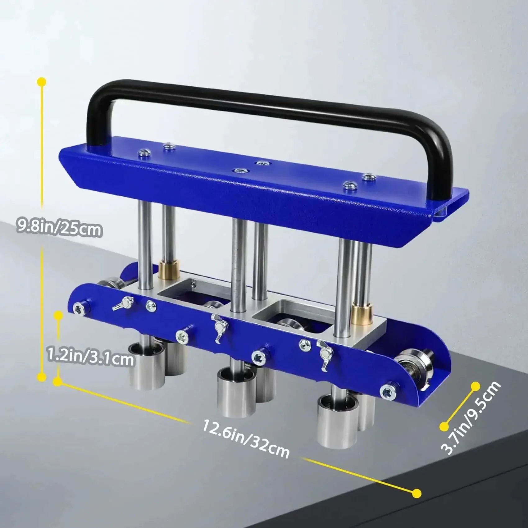 Three-Station Edge Roller For Bending Sheet Metal At 0 To 90 Degrees, Pro Grade Edge Bender For 29 To 22 Gauge Steel, Delivers Smooth 5/8 To 4 Inch Bends, Great For Metal Roofing Edges And DIY Projects - Image 2