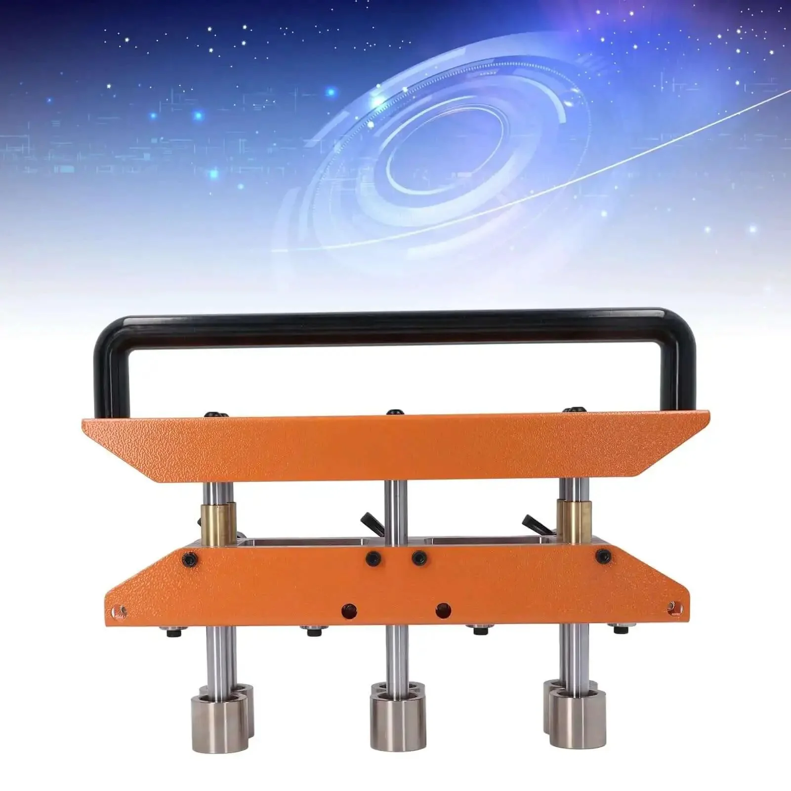 Three Station Roller 0 To 90 Degree Large Radius Sheet Roller Bender For Aluminum Standing Seam Roofing Tools Brown Heavy Duty High Speed Steel Roller Easy Grip Aluminum Handle With Wing Screws For Stable Uniform Bending - Image 3
