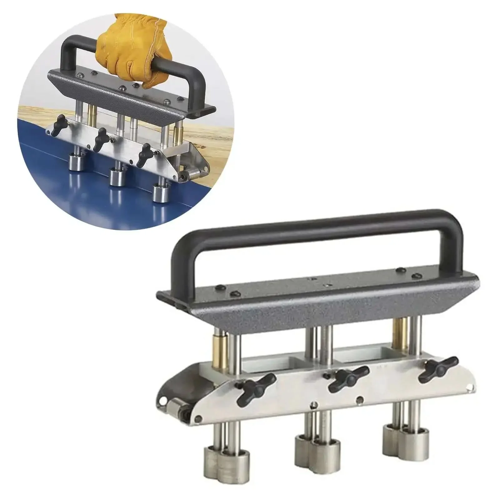Three Station Roller Bender For 0 To 90 Degree Bends In Roofing Sheet Metal, Heavy Duty Roller Bending Tool For 0.3 To 1.0 mm Metal Plates, Ideal For DIY Roofing Projects And Pro-Grade Metal Bending - Image 9