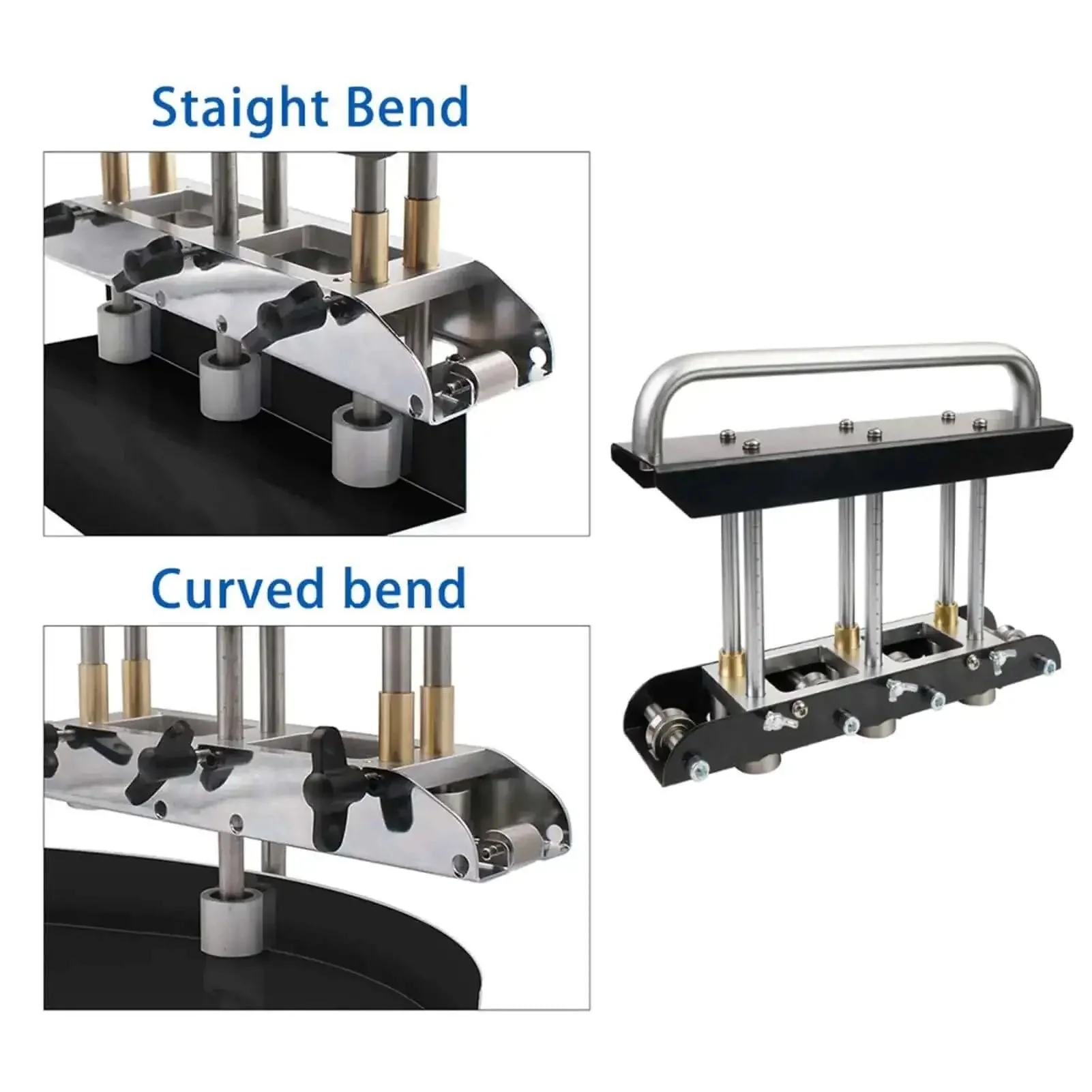 Three-Station Roller Bender For Sheet Metal 0.3-1.0 mm Folding 13-130 mm Bends 90 Degree Angle Standing Seam Roofing Tool Beefy Heavy Duty Metal Roller For Making One Half Inch To Five Inches Bends - Image 7
