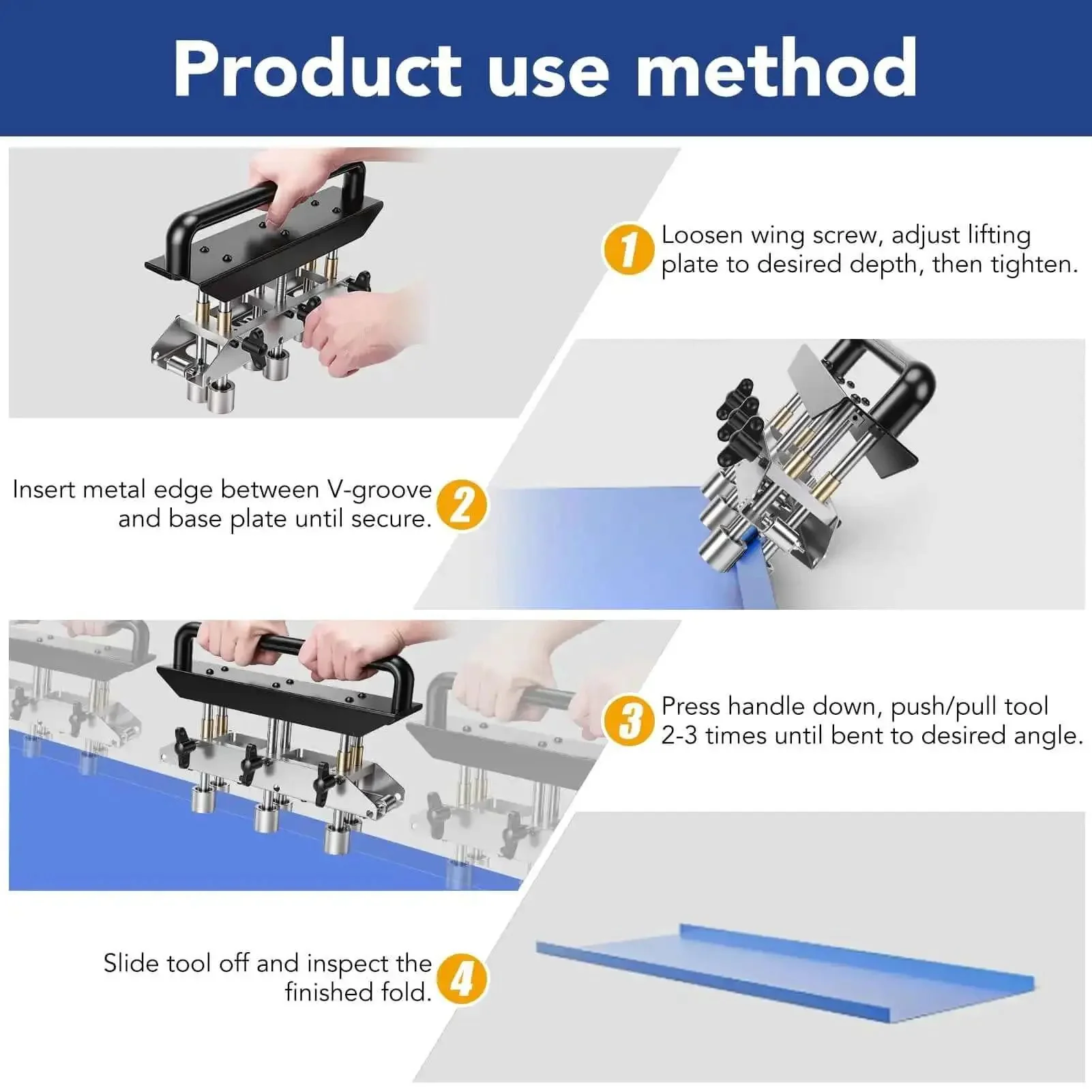 Three Station Roller For Bending Metal Roofing Materials From Zero To Ninety Degrees With Large Radius Sheet Metal Bead Roller Bender For Creating Half Inch To Five Inch Bends In Steel Aluminum And Copper Perfect For Decorative Trim And Roof Flashing - Image 7