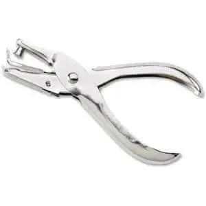 Ticket Punch Single Hole Round One Quarter Inch Nickel Plated With Chip Receptacle For Mess Free Punching And Quick Squeeze Operation Ideal For Office Event Ticketing And School Use - Image 3