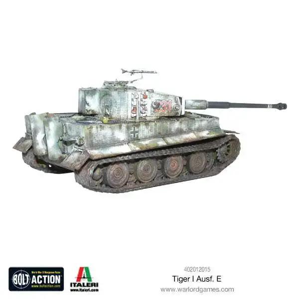 Tiger I Ausf E 1 To 56 Scale German Army Plastic Tank Kit For Bolt Action Tabletop Battles 28mm Miniatures Highly Detailed World War II Model Includes Waterslide Decals Pintle Mounted Machine Gun And German Commander Figures Unassembled - Image 3