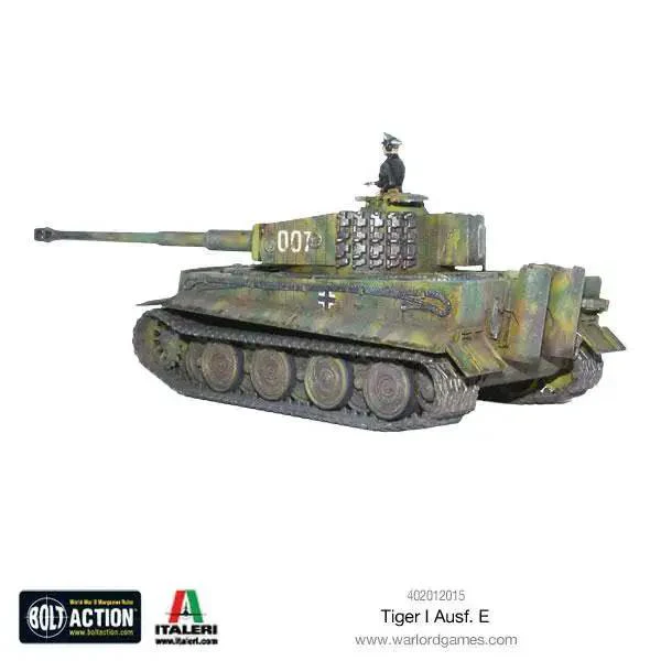 Tiger I Ausf E 1 To 56 Scale German Army Plastic Tank Kit For Bolt Action Tabletop Battles 28mm Miniatures Highly Detailed World War II Model Includes Waterslide Decals Pintle Mounted Machine Gun And German Commander Figures Unassembled - Image 7