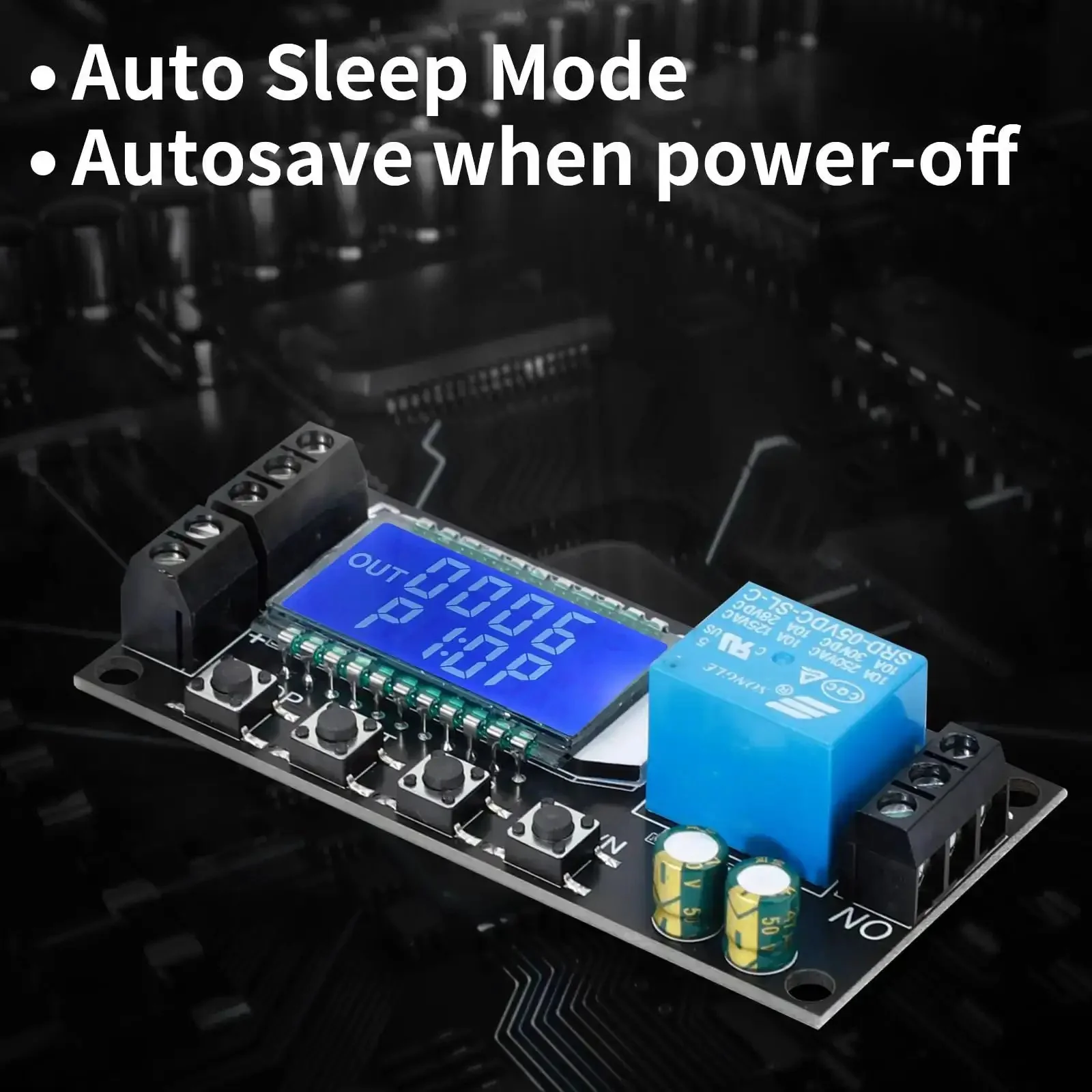 Time Delay Relay Module Dual Pack for DC 5V 12V 24V with LCD Display, Adjustable Trigger Delay, Micro USB 5V Power, 0.01s to 9999mins, High Low Level Trigger, Plug and Play DIY Controller - Image 4