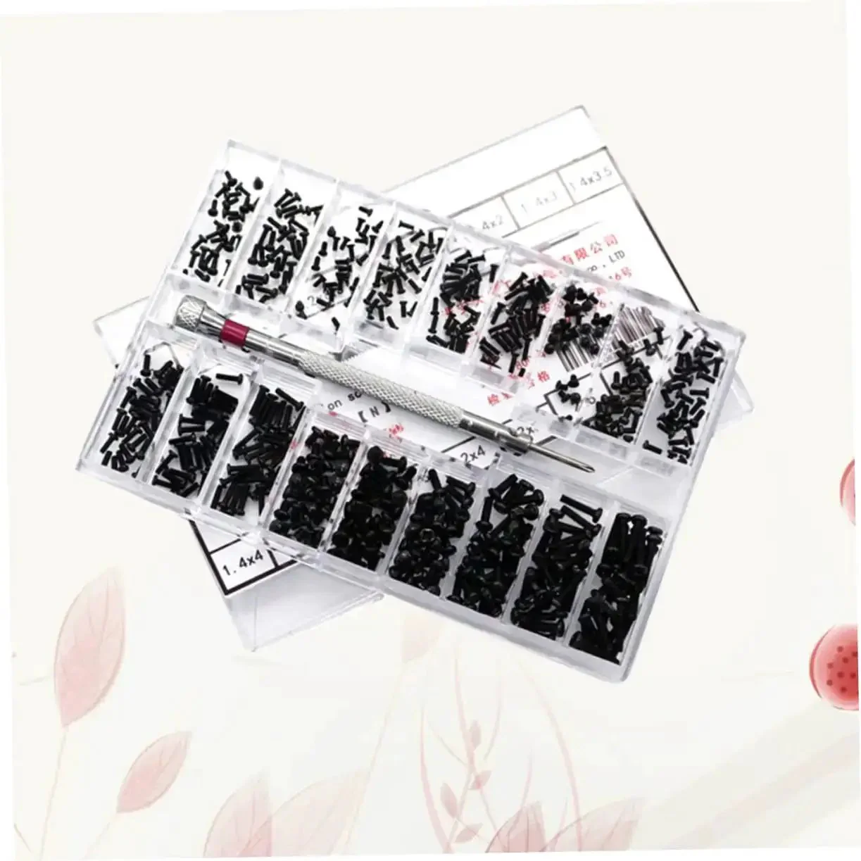 Tiny Yet Mighty Miniature Screw Set With Eighteen Different Specs Round Head And Countersunk Machine Screws In Clear Storage Case Carbon Steel Lightweight For Glasses Watches And DIY Projects - Image 7