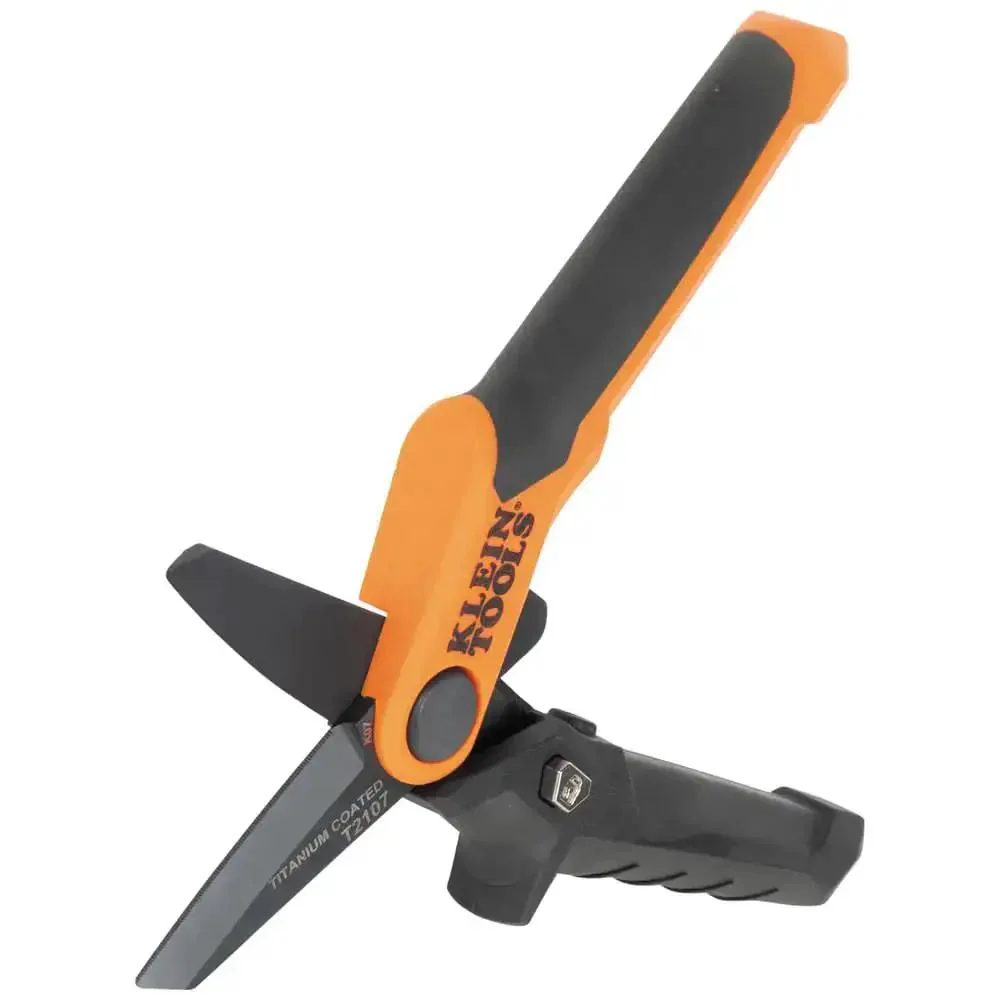 Titanium Coated Utility Scissors With Serrated Blades Built For Tough Jobs Stainless Steel Heavy Duty Shears Compact 7 Inch Design Ambidextrous Cushioned Grips And Adjustable Pivot Screw For Consistent Performance - Image 3