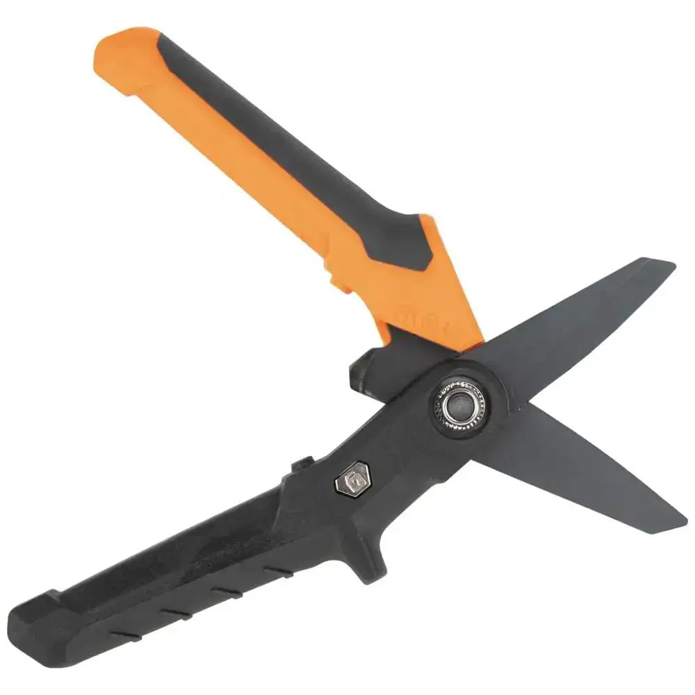 Titanium Coated Utility Scissors With Serrated Blades Built For Tough Jobs Stainless Steel Heavy Duty Shears Compact 7 Inch Design Ambidextrous Cushioned Grips And Adjustable Pivot Screw For Consistent Performance - Image 5
