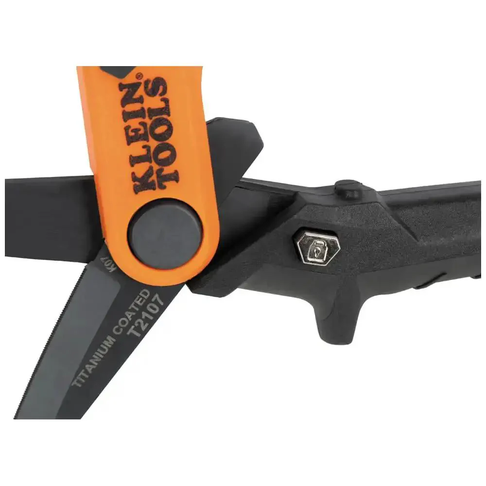 Titanium Coated Utility Scissors With Serrated Blades Built For Tough Jobs Stainless Steel Heavy Duty Shears Compact 7 Inch Design Ambidextrous Cushioned Grips And Adjustable Pivot Screw For Consistent Performance - Image 7