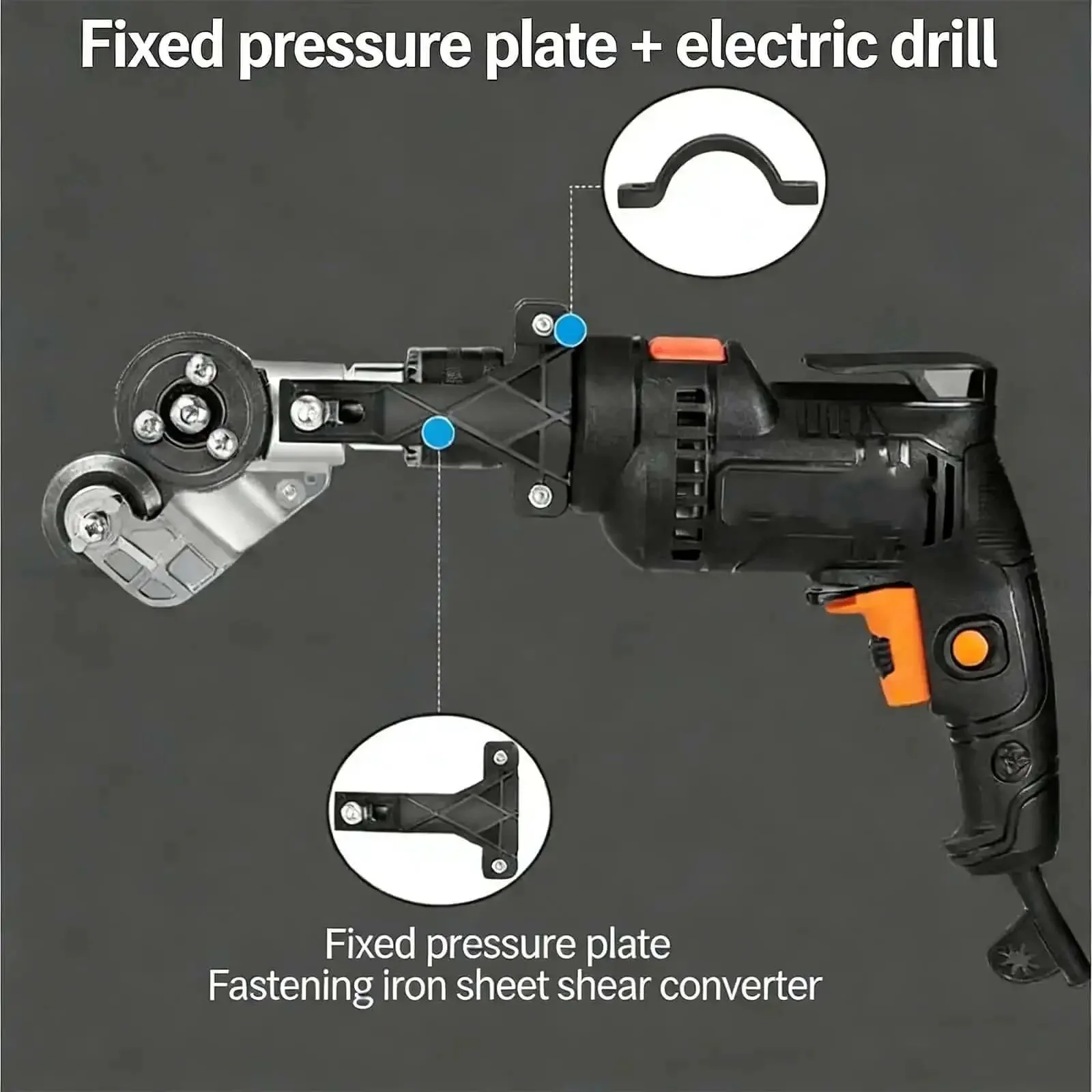 Titanium Drill Nibbler Attachment For Beast Mode Fast Sheet Metal Cutting And Vinyl Slitting Multi Metal Cutter Drill Attachment For Iron Steel Aluminum Copper And More - Image 4