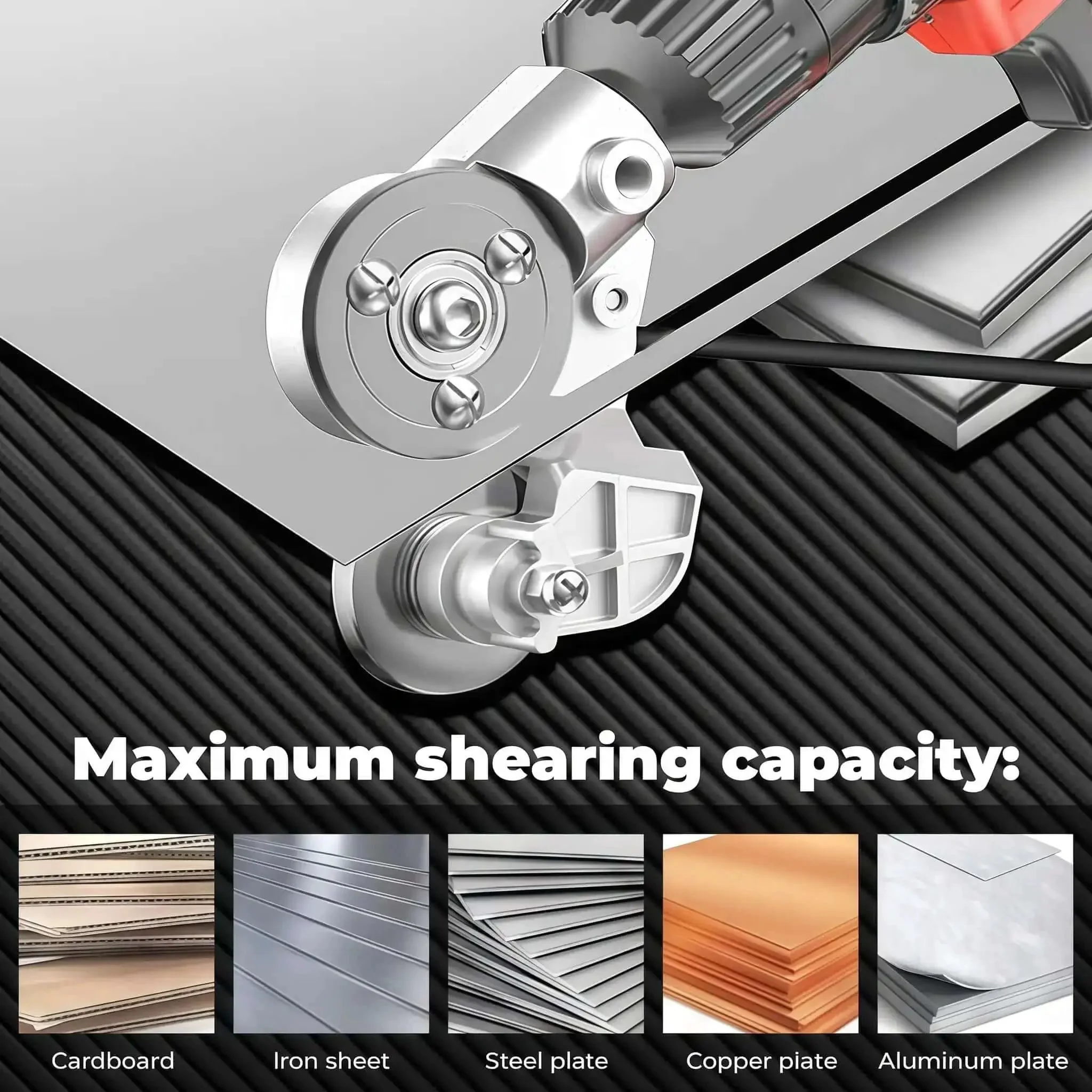 Titanium Drill Nibbler Attachment For Electric Drills Turn Any Drill Into A Fast Sheet Metal Cutter Slitter For Iron, Steel, Aluminum, Copper And Vinyl With Burr Free Precision - Image 4