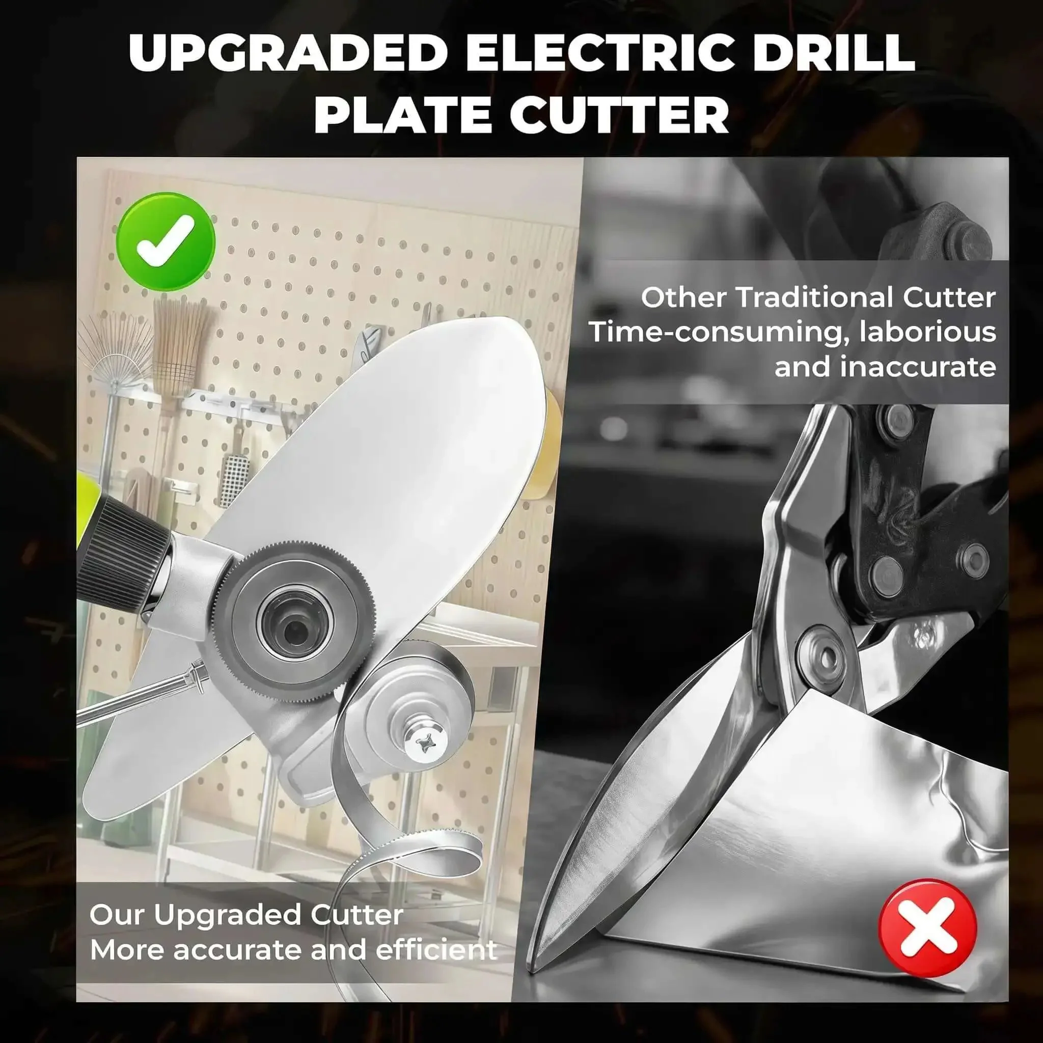 Titanium Drill Nibbler Attachment For Electric Drills Turn Any Drill Into A Fast Sheet Metal Cutter Slitter For Iron, Steel, Aluminum, Copper And Vinyl With Burr Free Precision - Image 5