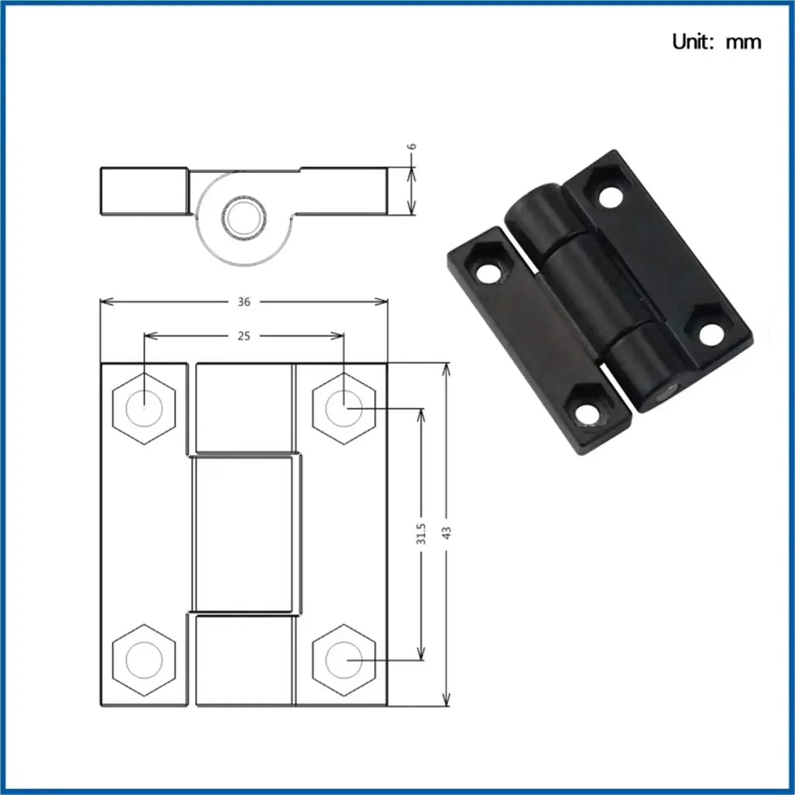 Torque Damping Hinge Zinc Alloy Industrial Hardware Thickened Accessory For Equipment 1 Piece Heavy Duty Pivot Hinge For Cabinets Machinery And Electric Gear With Smooth Operation And Long Lasting Durability - Image 7