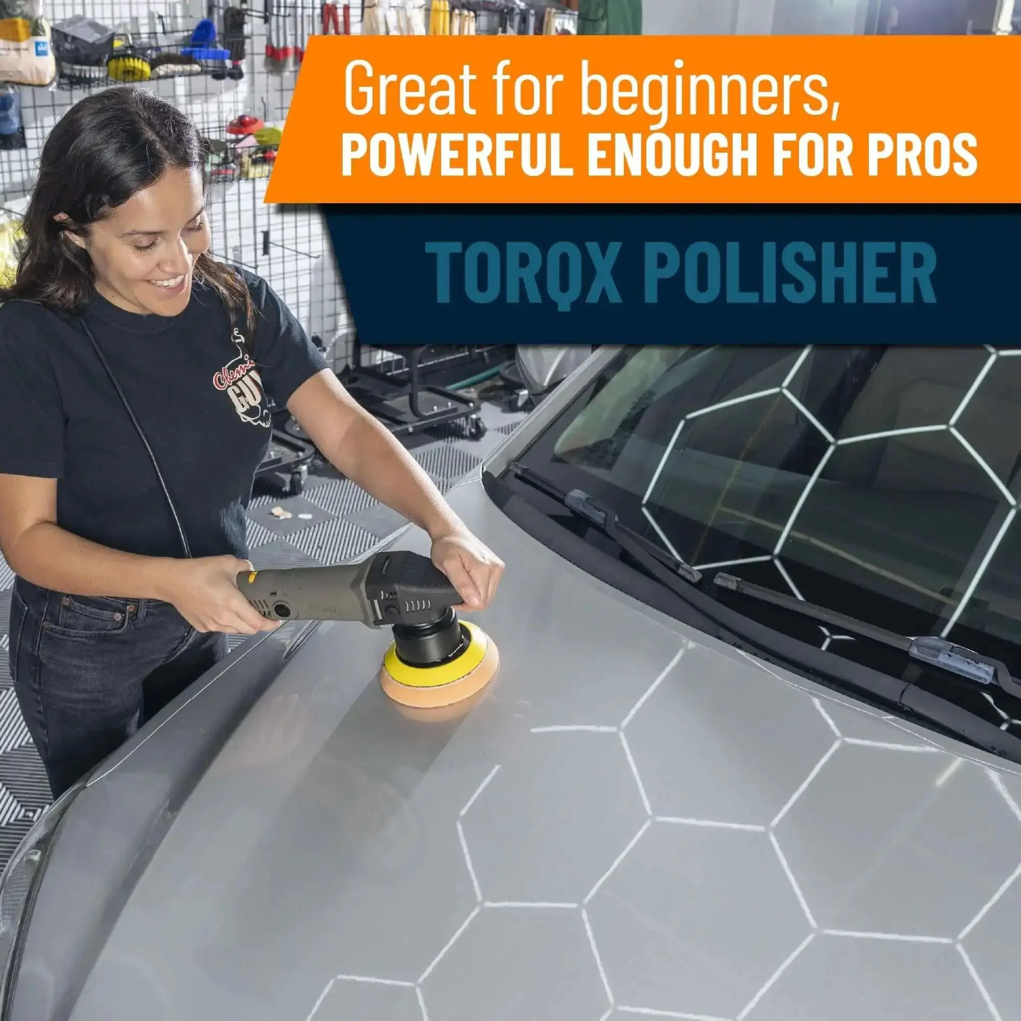 TorqX Random Orbital Polisher Kit With Pads, Polishes, And Compounds For Cars, Trucks, SUVs, And Motorcycles, 700W Motor, 8mm Orbit, All In One 9 Piece Detailing Set - Image 7