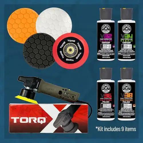 TorqX Random Orbital Polisher Kit With Pads, Polishes, And Compounds For Cars, Trucks, SUVs, And Motorcycles, 700W Motor, 8mm Orbit, All In One 9 Piece Detailing Set - Image 8