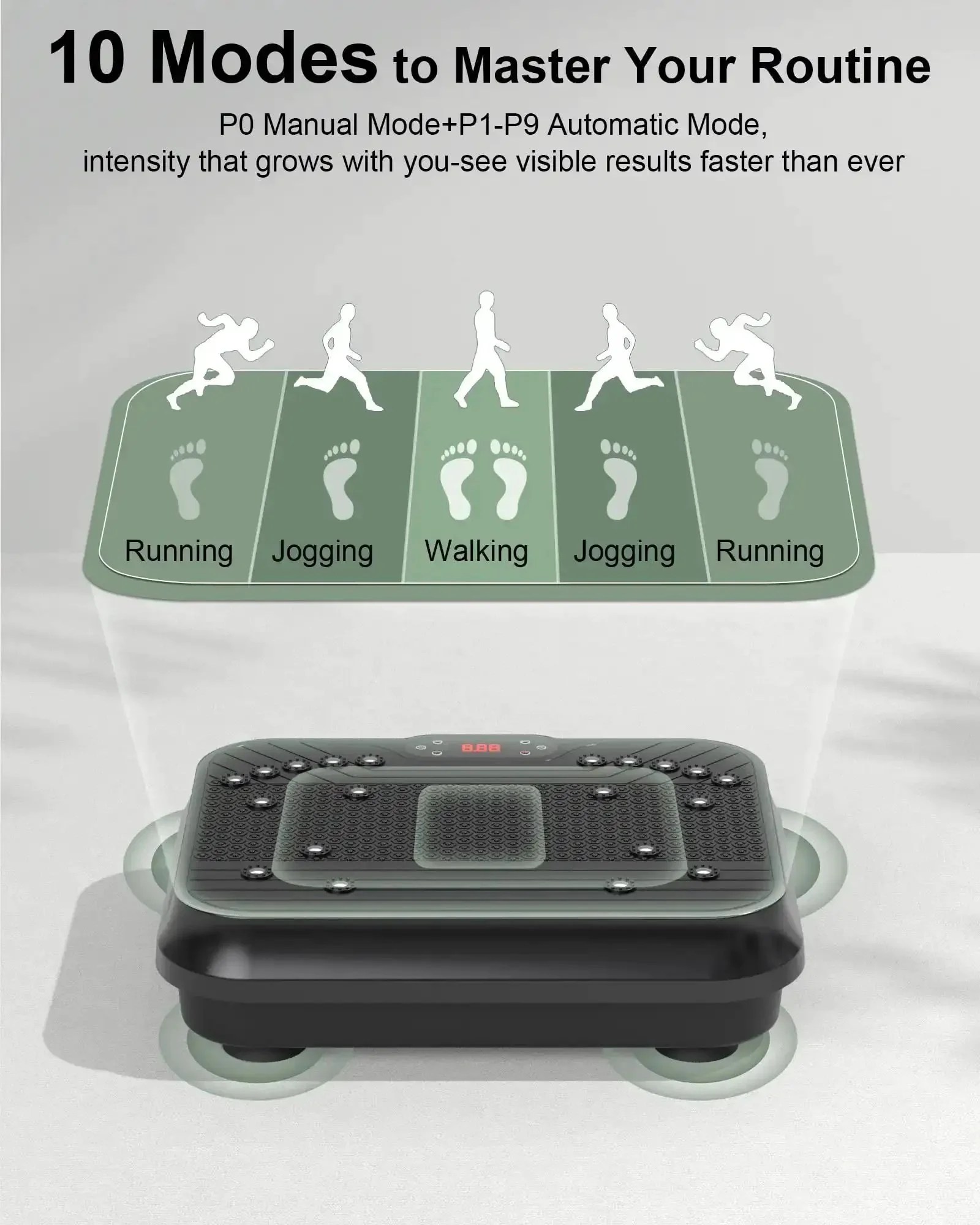 Total Body Vibration Plate For Kickstart Fat Burn And Lymphatic Drainage Home Gym Workout With 250 Speed Levels And 400 Lbs Capacity Plus Resistance Band Included For Home Use - Image 4