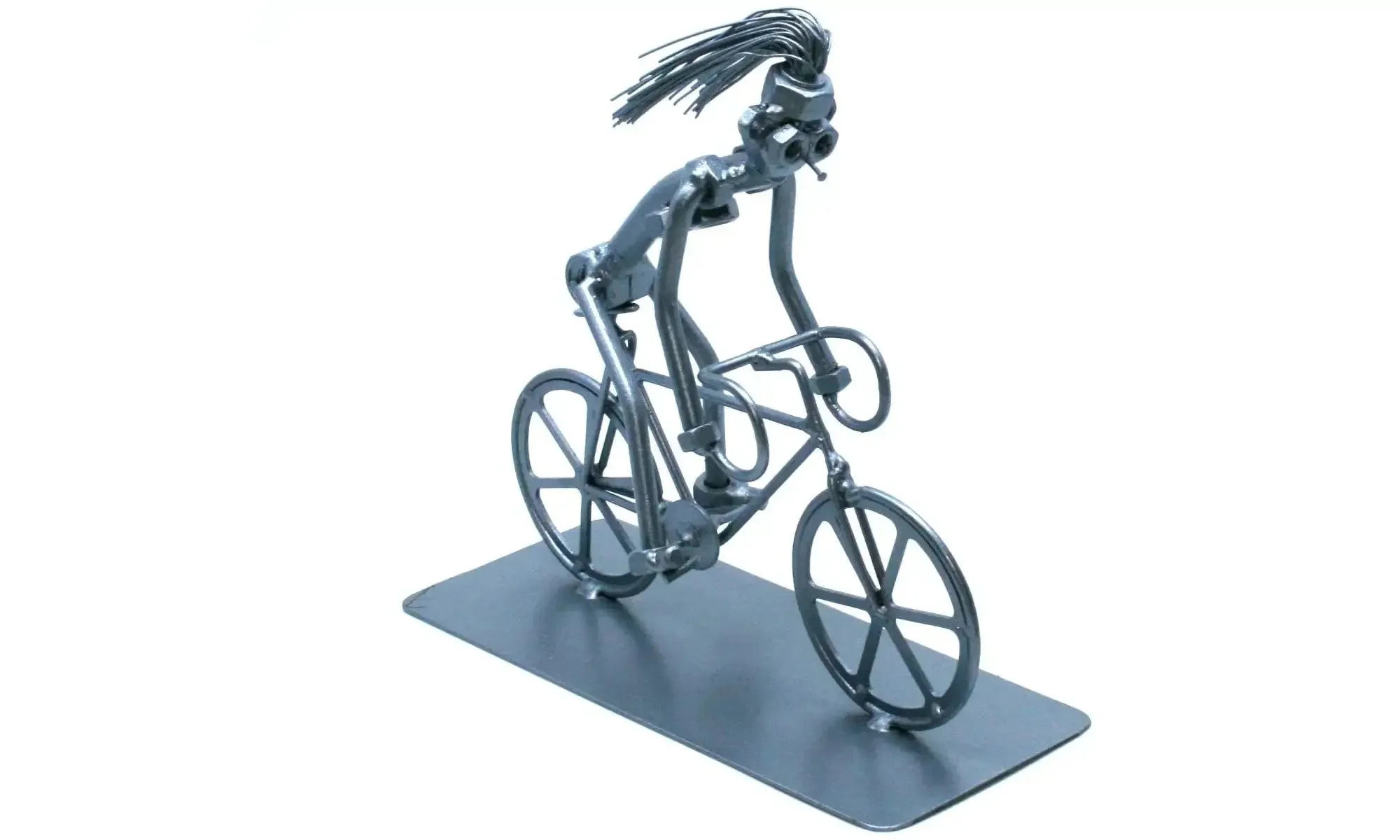 Totally Cool Desktop Bicycle Figurine For Women Nut And Bolt Metal Sculpture Handmade Bike Ornament For Desk Or Shelf Modern Mom Gift Quirky Bike Decor For Home Office And Gift Ideas - Image 6