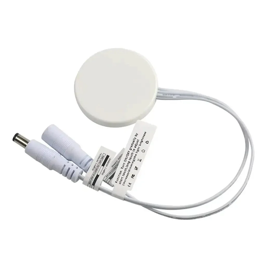 Touch Sensor Dimmer Switch For Led Strip Lights With Hidden Surface Control And No Fuss Stepless Dimming For Cabinet Lighting, Works On 5V To 24V DC, Easy On Off With Long Press And Last Setting Memory