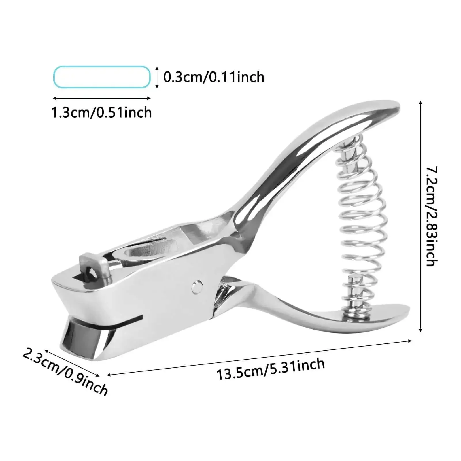 Tough As Nails Heavy Duty Handheld Hole Punch For ID Cards And Plastic PVC Cardstock Cardboard Built With Zinc Alloy, Sharp Blade Edge And Spring Action, Oval Slot Design For Clean Precise Holes Every Time - Image 9