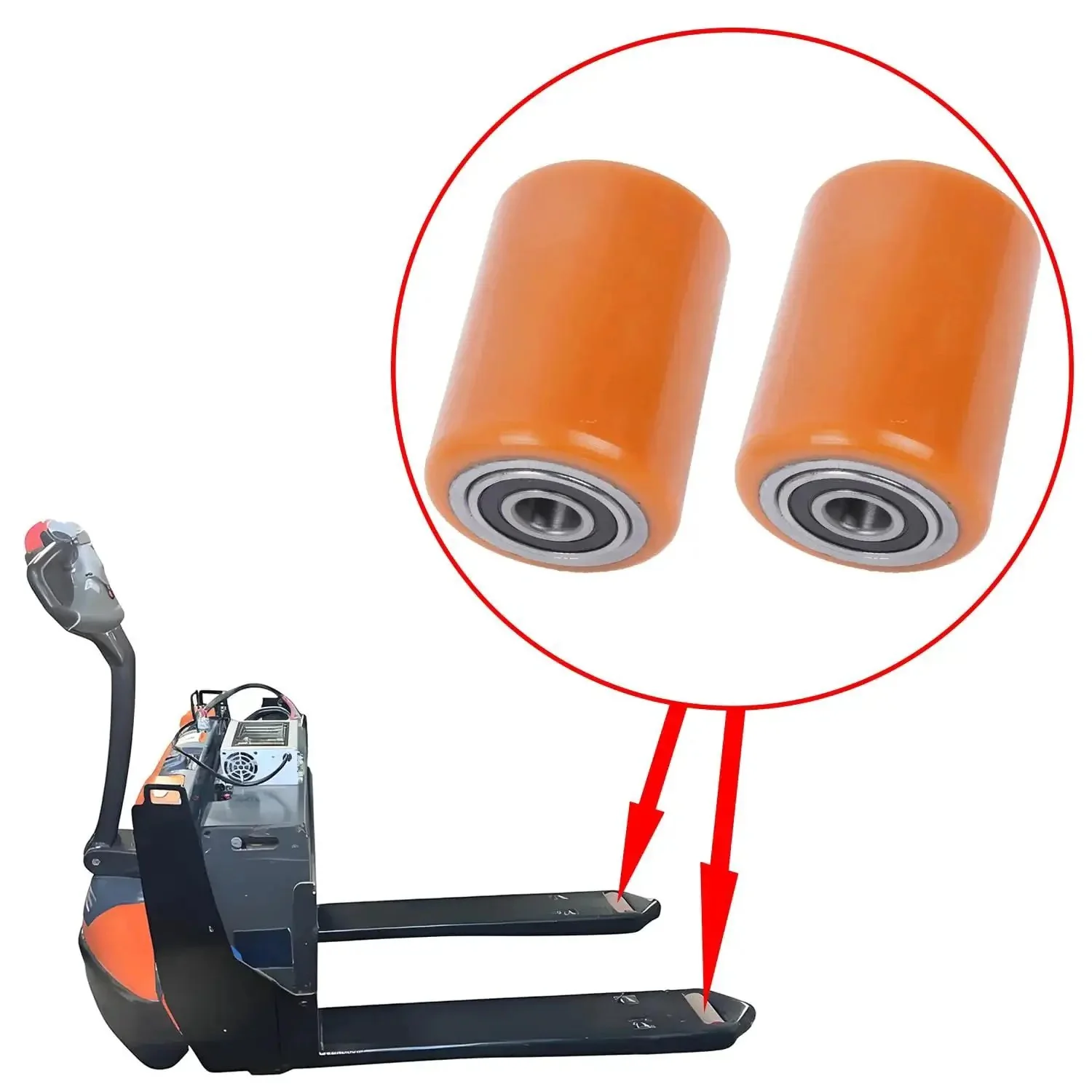 Toyota 8HBW23 Electric Pallet Jack Load Wheel Kit, 2 Pack Replacement Wheel Set for Pallet Jack Lift Truck, Compatible With Toyota Model 8HBW23, Easy Install No Fuss For Smooth Heavy-Duty Handling - Image 4