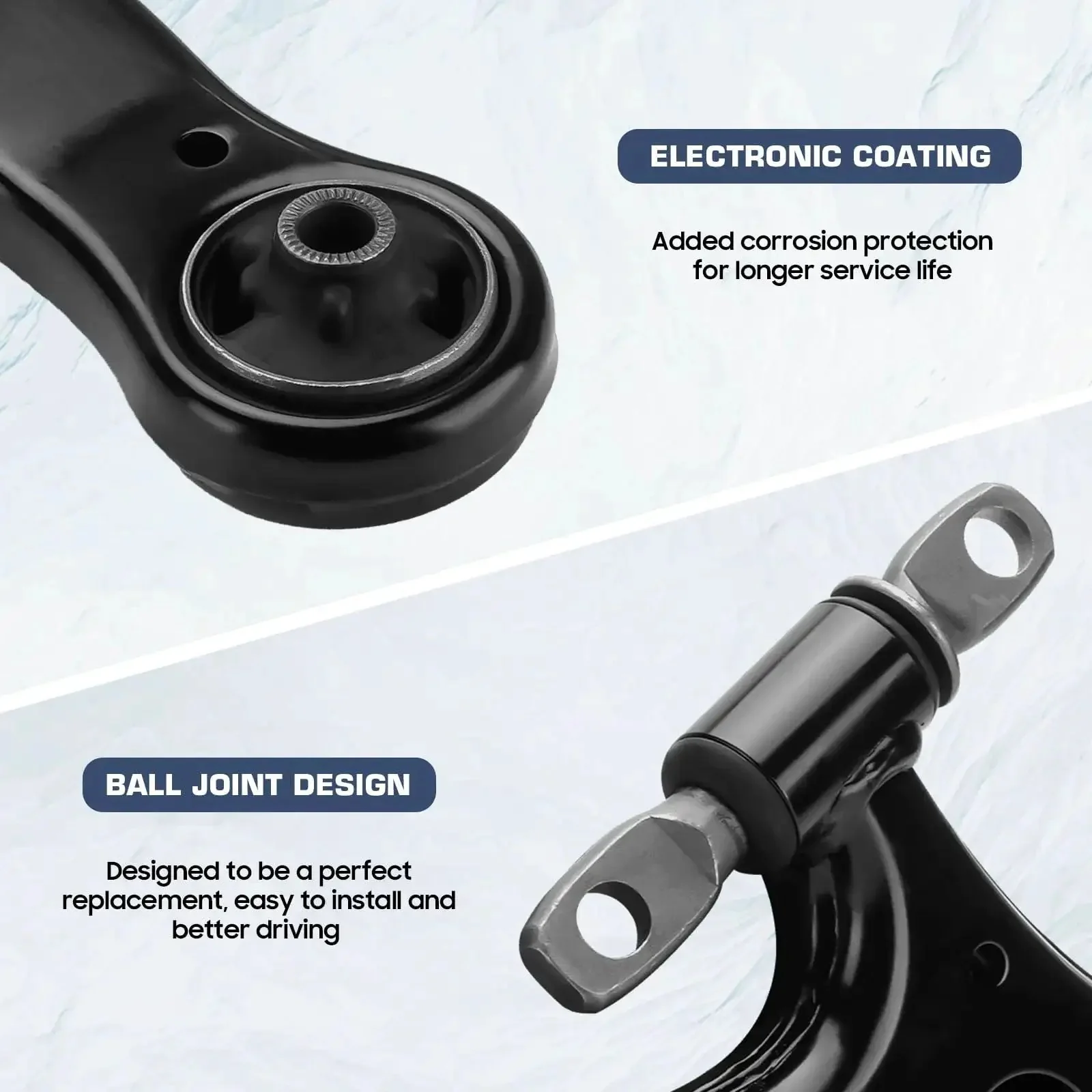 Toyota Camry 12 Piece Front Lower Control Arm Kit With Ball Joints And Tie Rod Ends For 2007 2011 USA Built Models Beefed Up Front Suspension Replacement Including Inner And Outer Tie Rod Ends And Stabilizer - Image 5